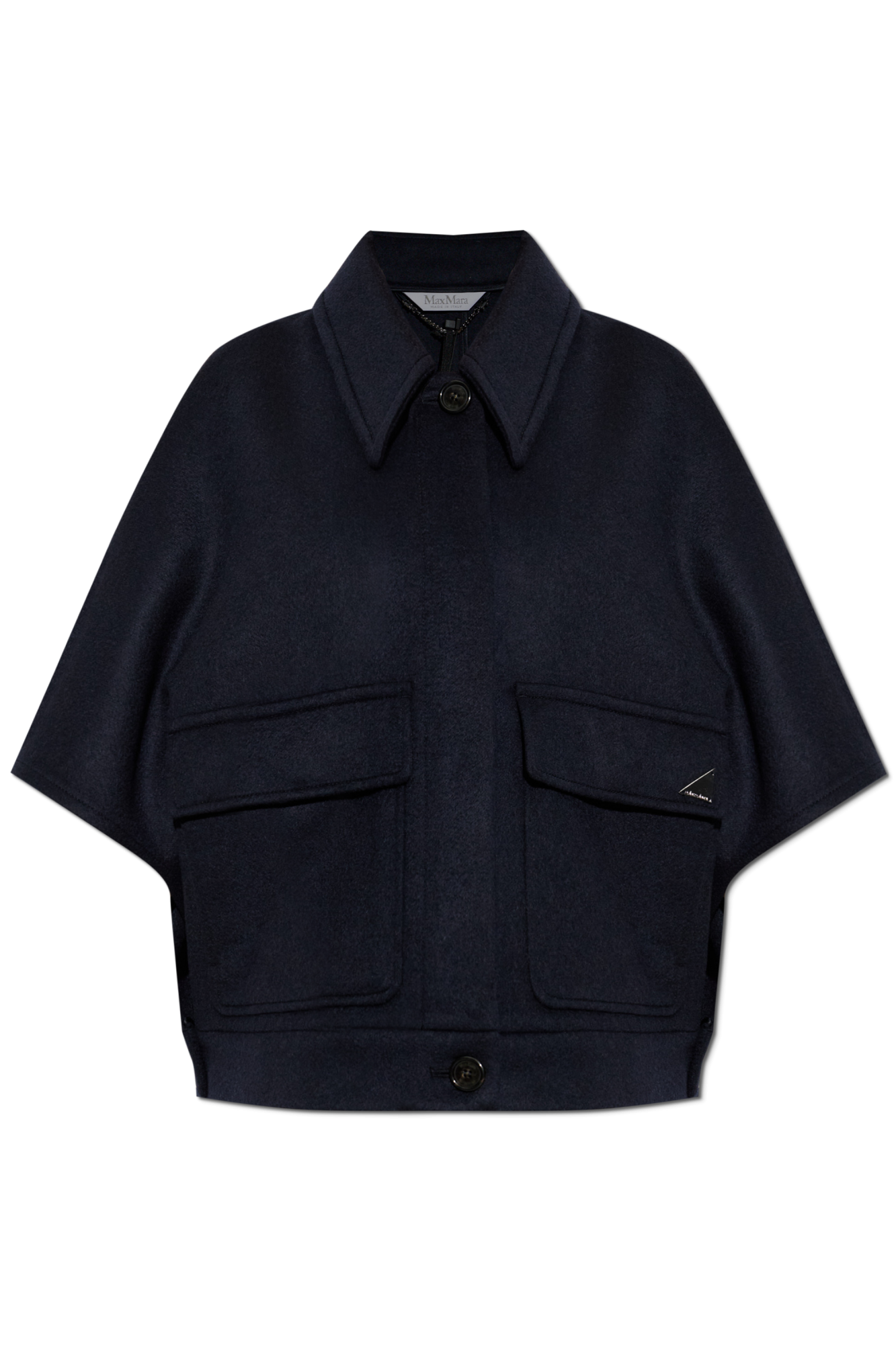 Max Mara Kaszmirowe Ponczo ‘Dream’, Kobiety, Granatowy