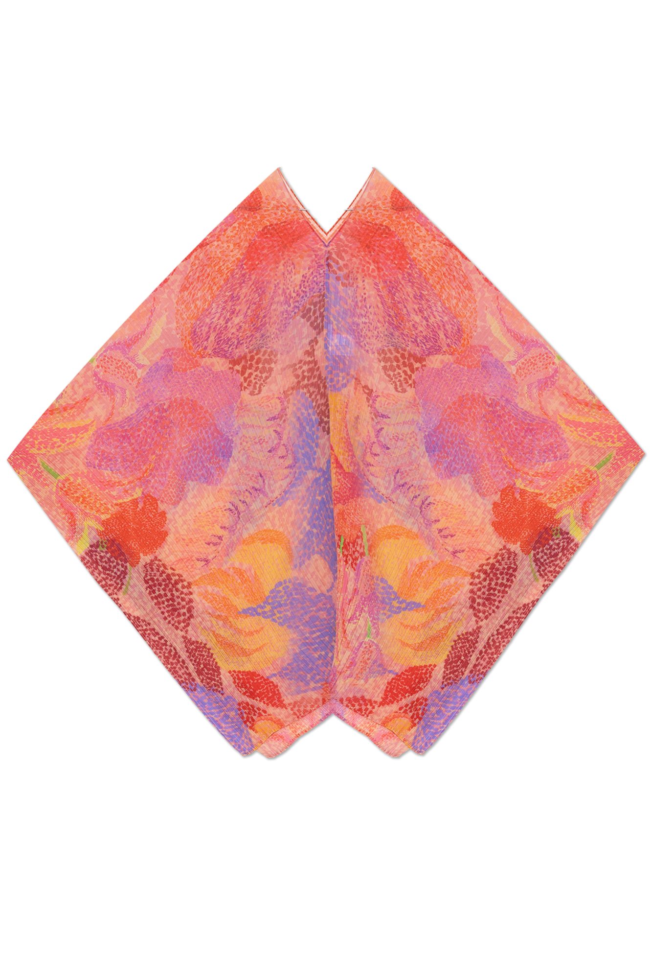 Pleats Please Issey Miyake Plisowane Ponczo, Kobiety, Multikolor