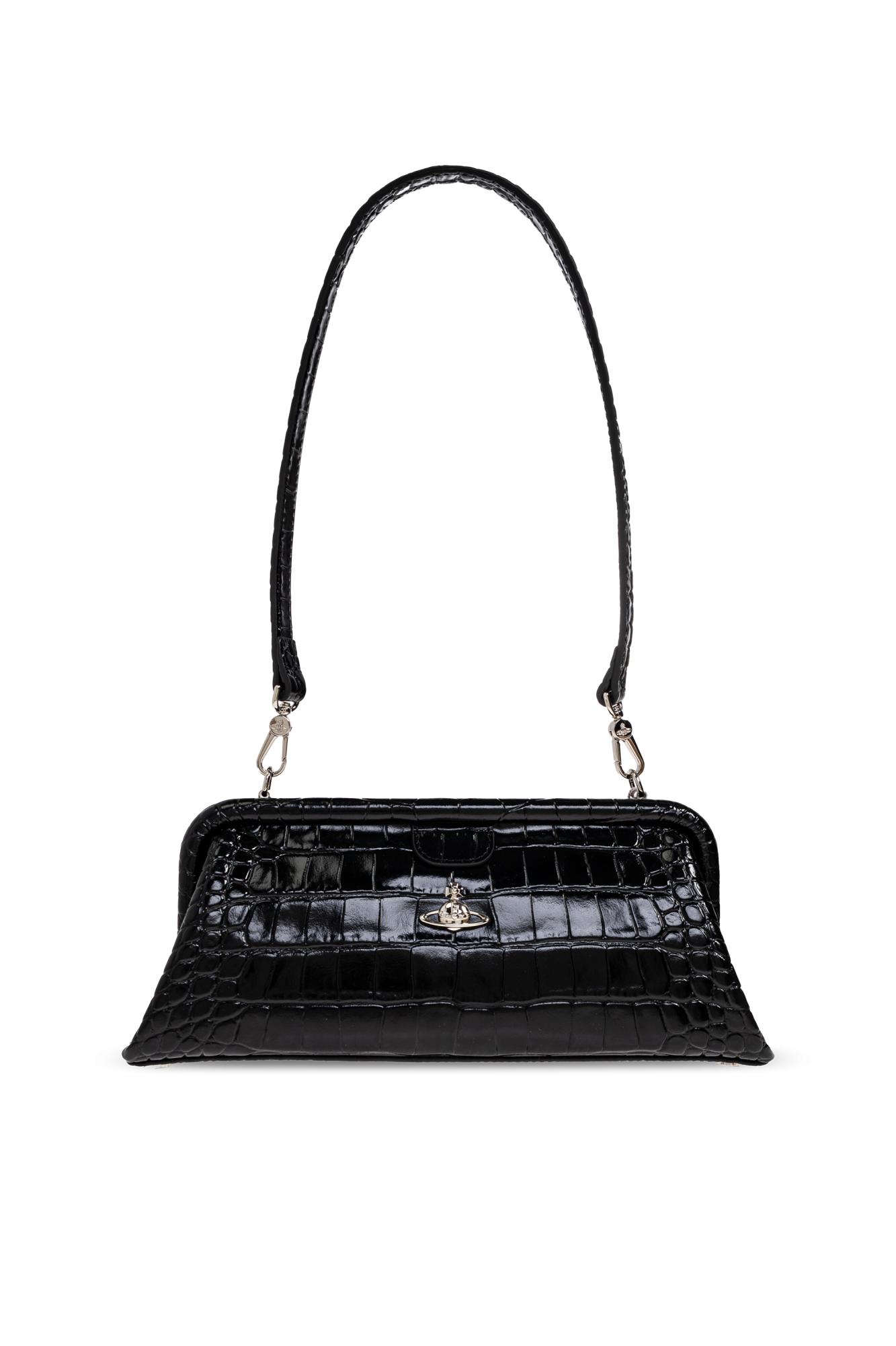 Vivienne Westwood Torba Na Ramię Z Logo, Kobiety, Czarny