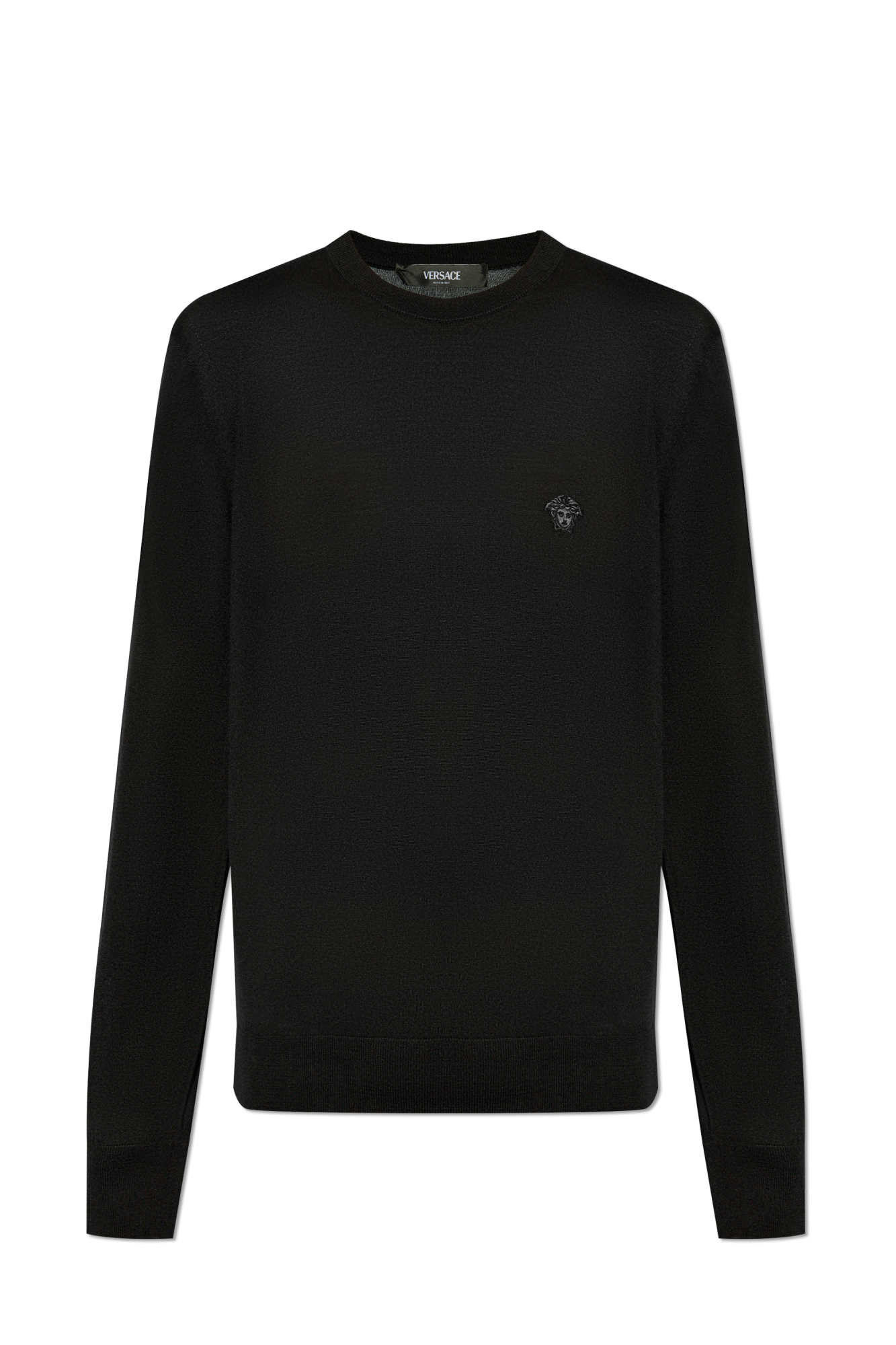 Versace Sweter Z Logo, Mężczyźni, Czarny