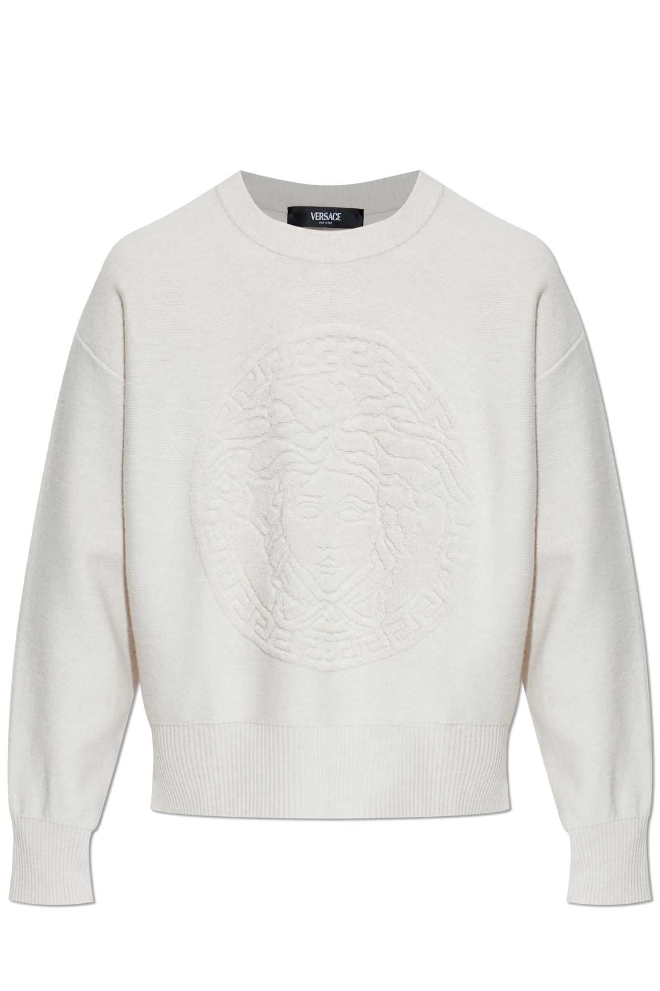 Versace Sweter Z Głową Meduzy, Kobiety, Kremowy