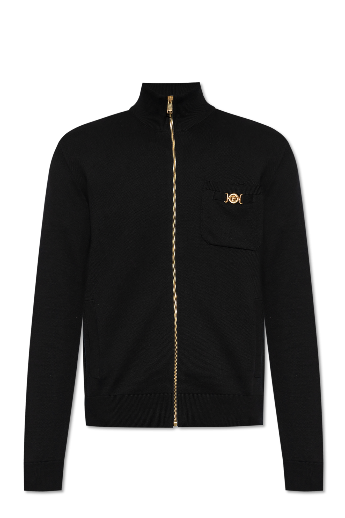 Versace Kardigan Z Kieszeniami, Mężczyźni, Czarny
