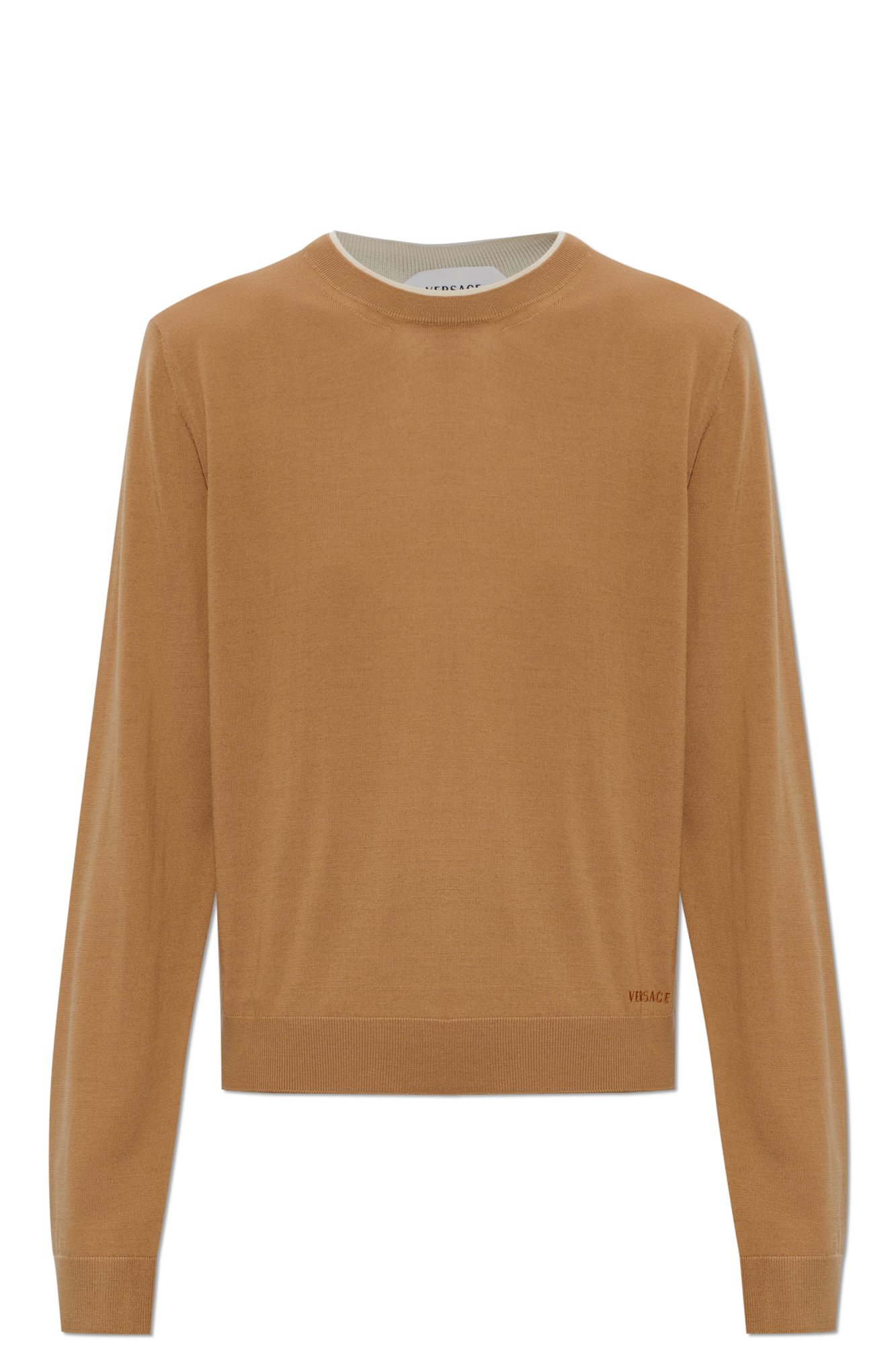 Versace Sweter Z Wyszytym Logo, Kobiety, Beżowy