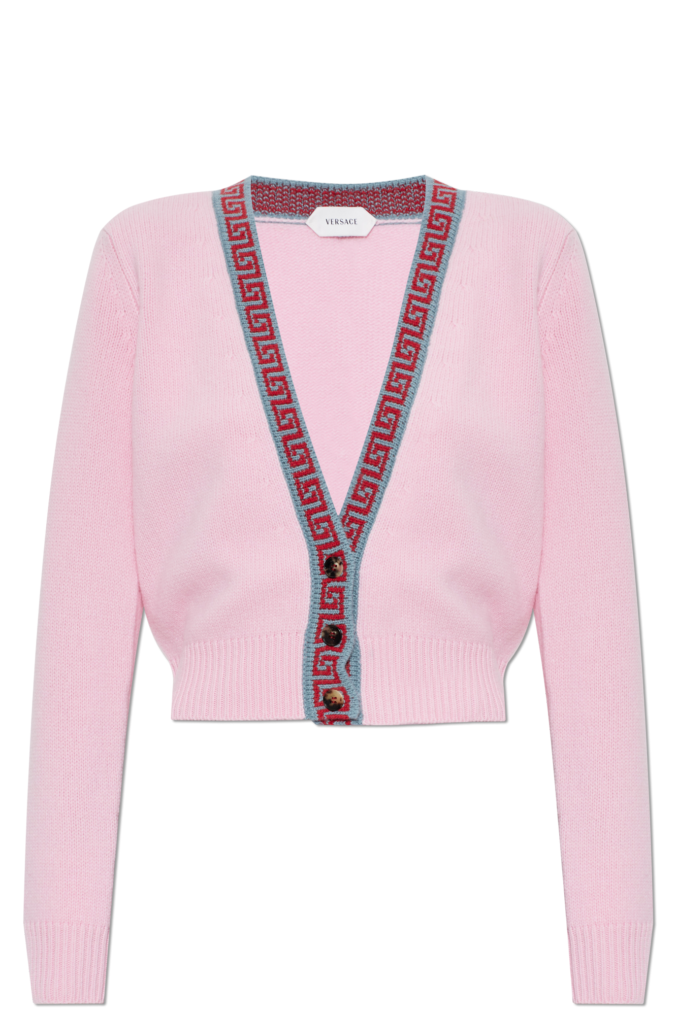 Versace Wełniany Kardigan, Kobiety, Różowy