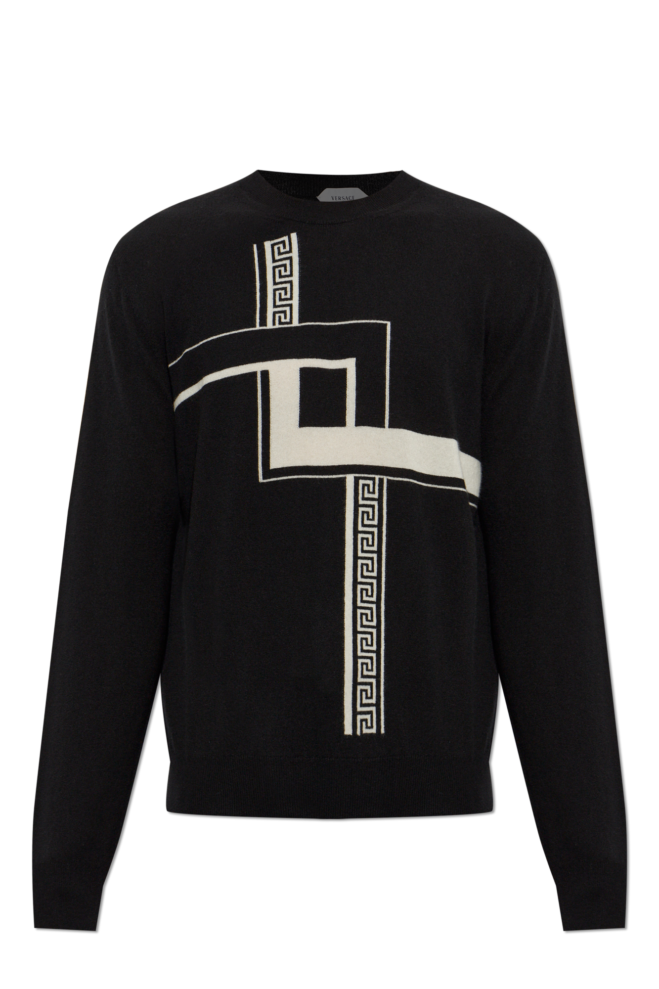 Versace Kaszmirowy Sweter, Mężczyźni, Czarny