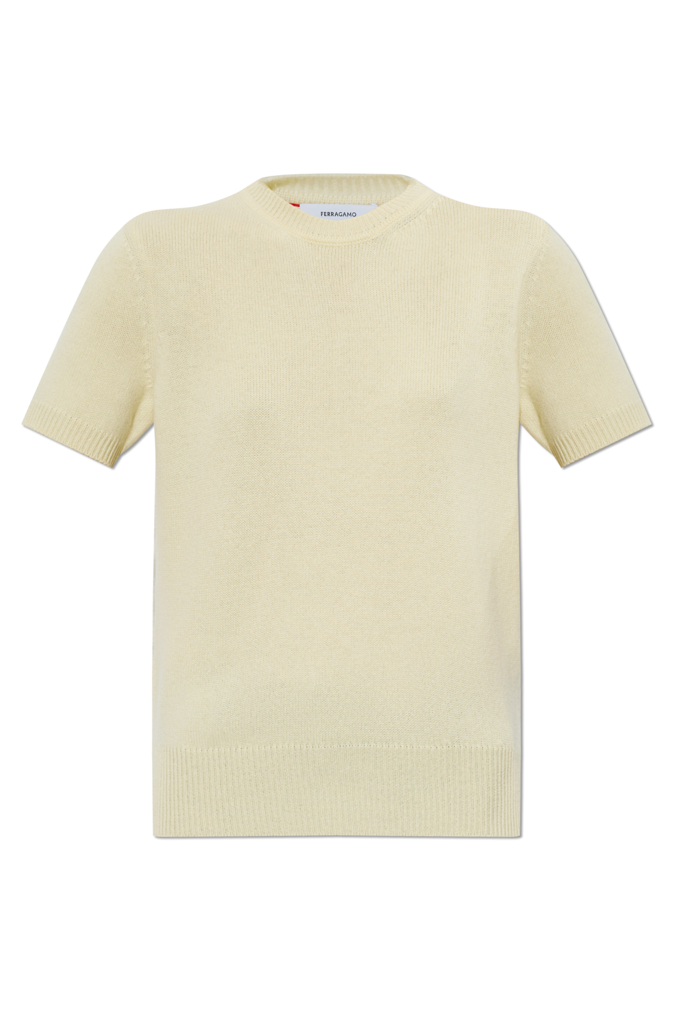 FERRAGAMO Kaszmirowy Top, Kobiety, żółty