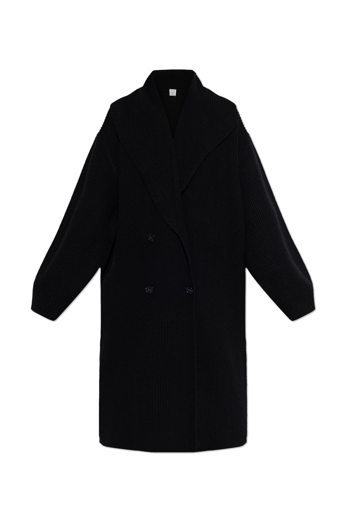 TOTEME Dwurzędowy Kardigan Typu `oversize`, Kobiety, Czarny