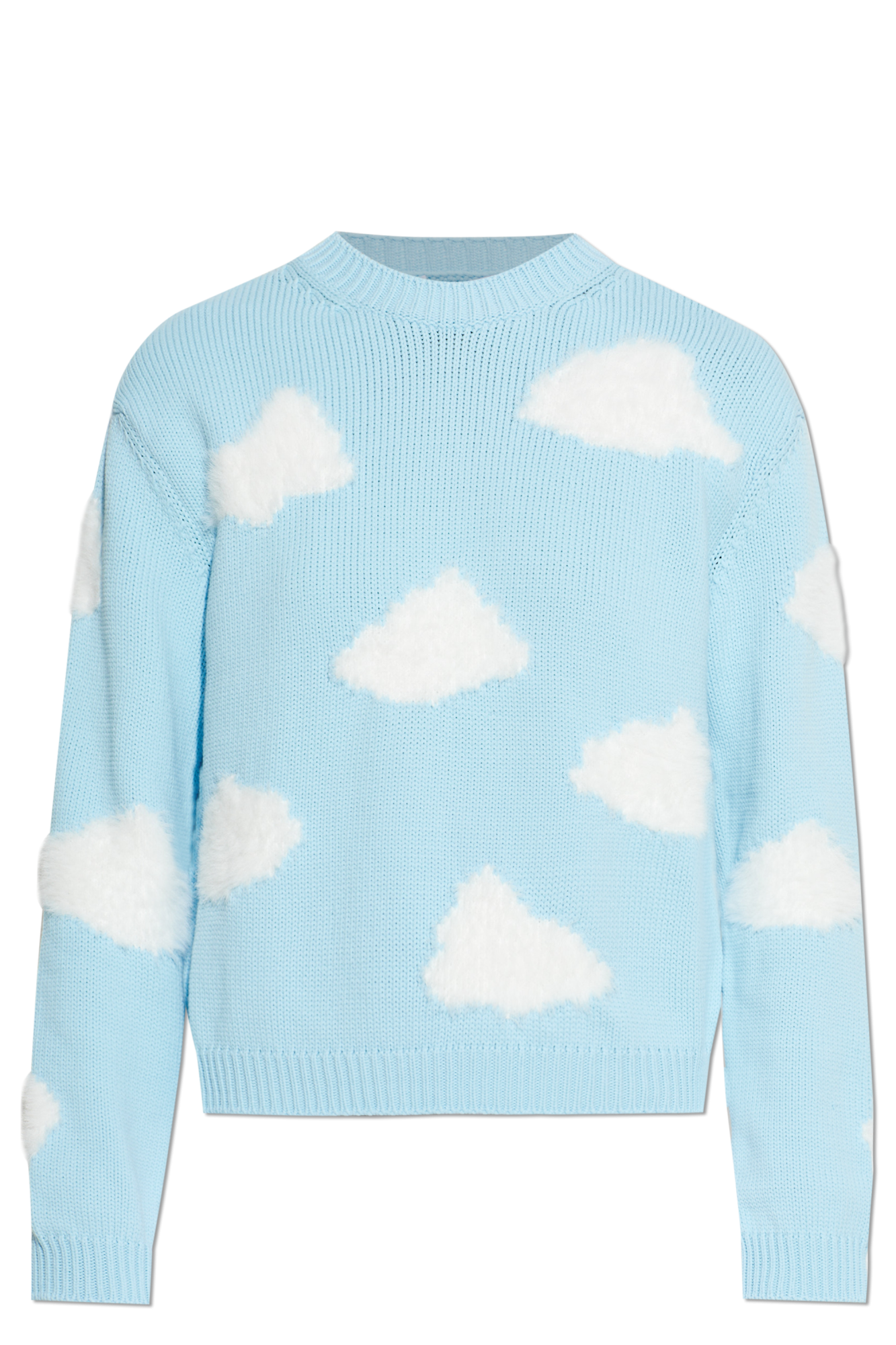 Moschino Sweter Z Wyszytymi Zdobieniami, Kobiety, Niebieski