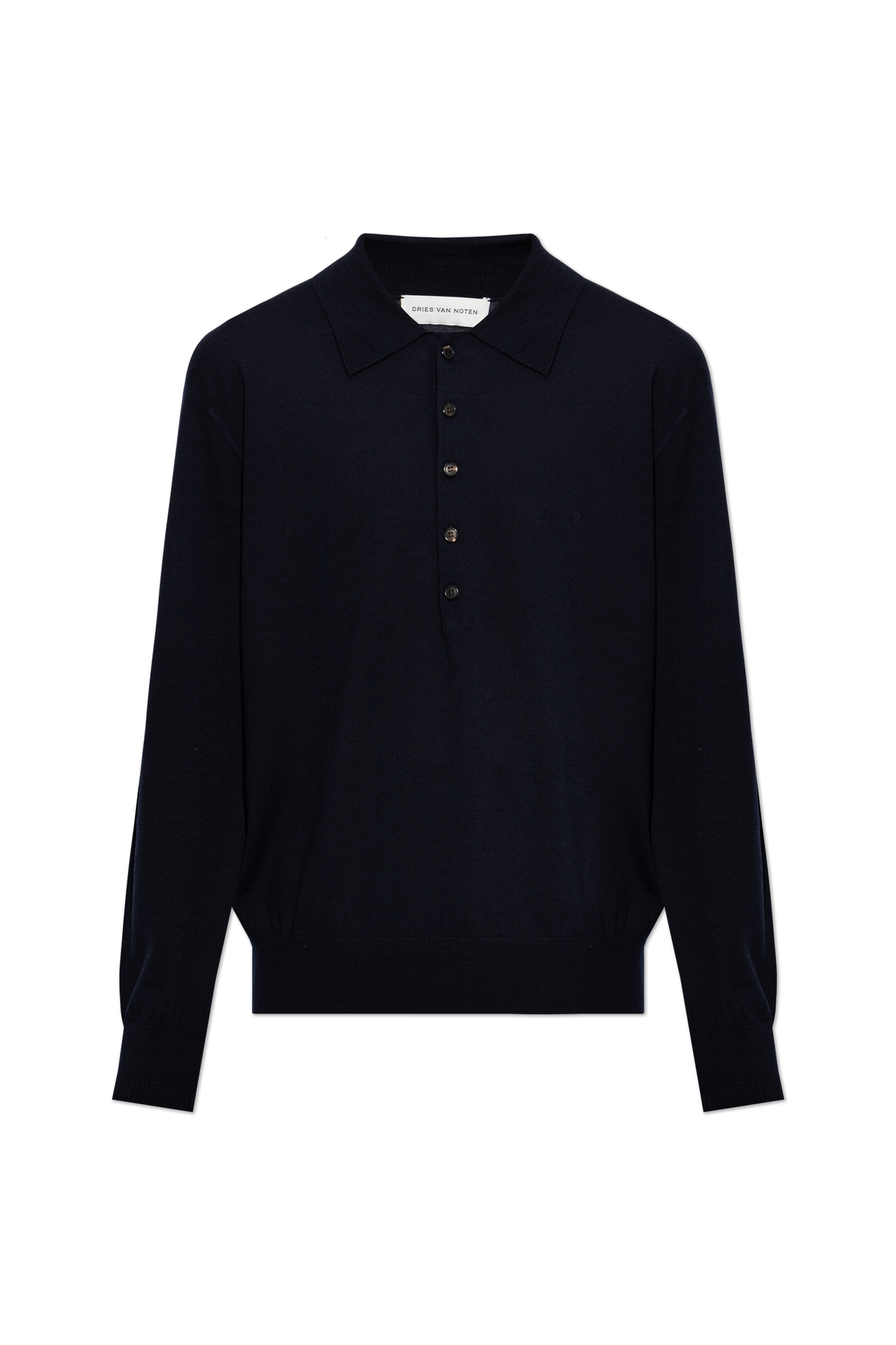 Dries Van Noten Wełniane Polo ‘Muano’, Mężczyźni, Granatowy