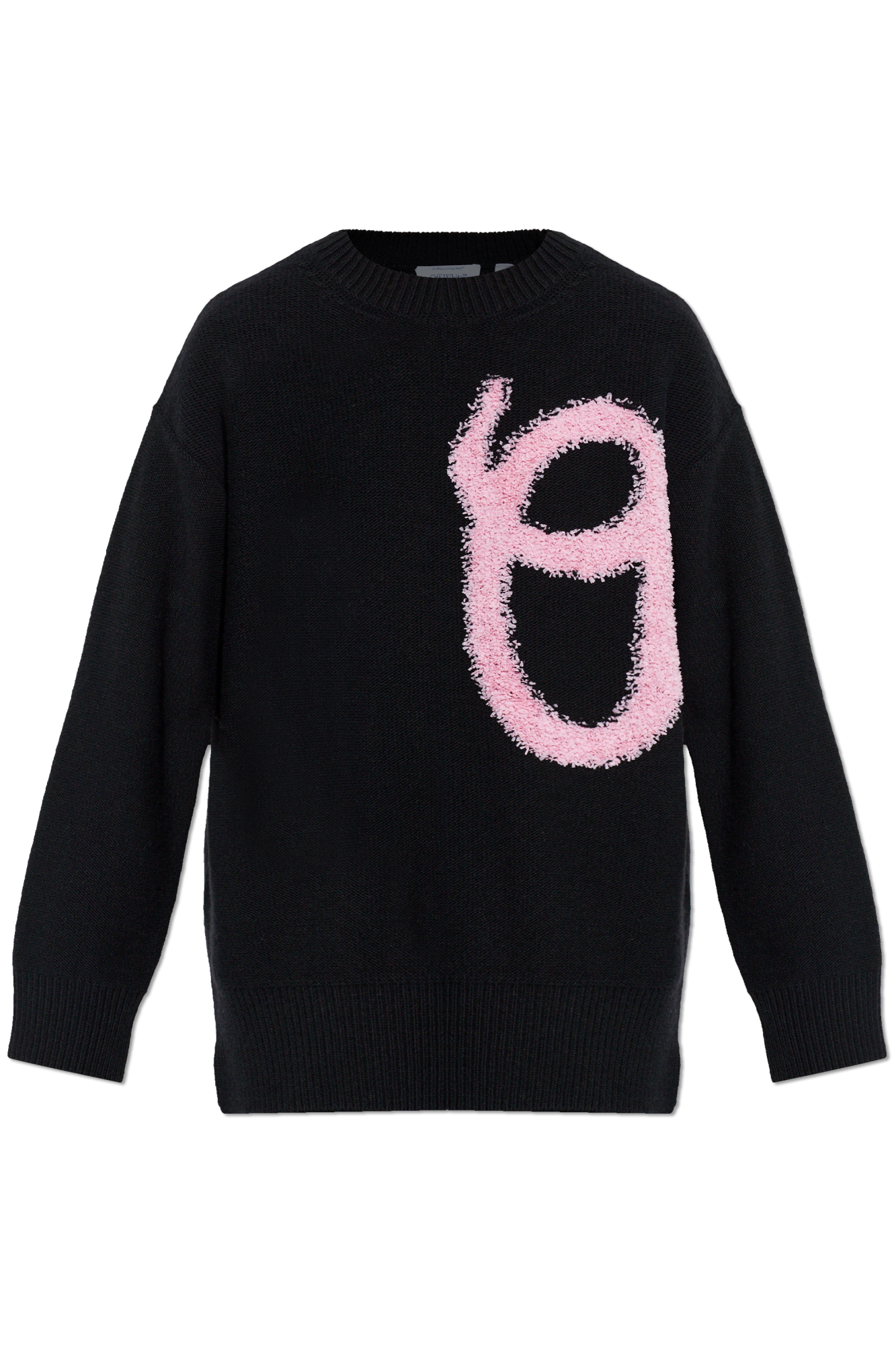 Off-White Wełniany Sweter, Kobiety, Czarny