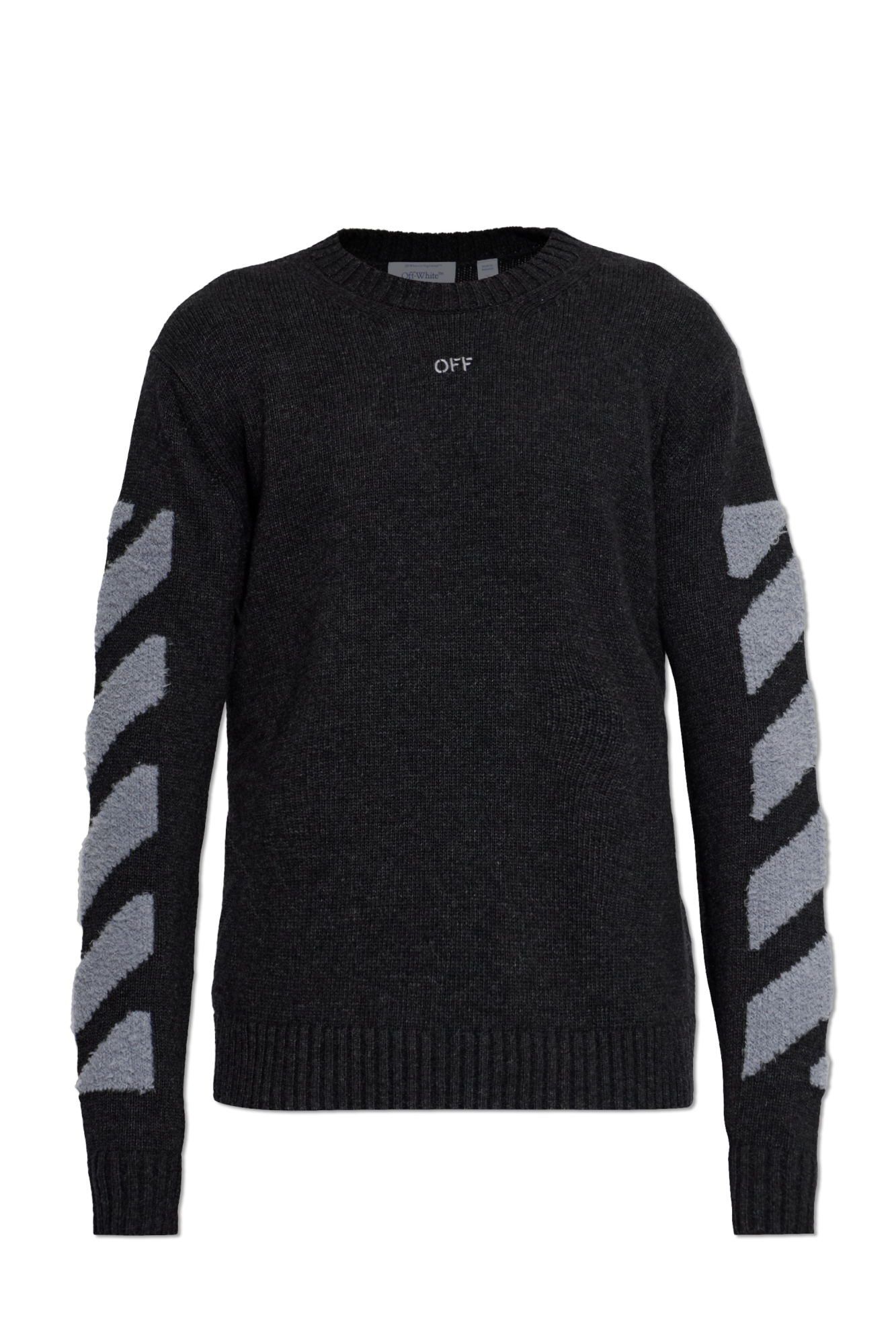 Off-White Wełniany Sweter, Mężczyźni, Czarny