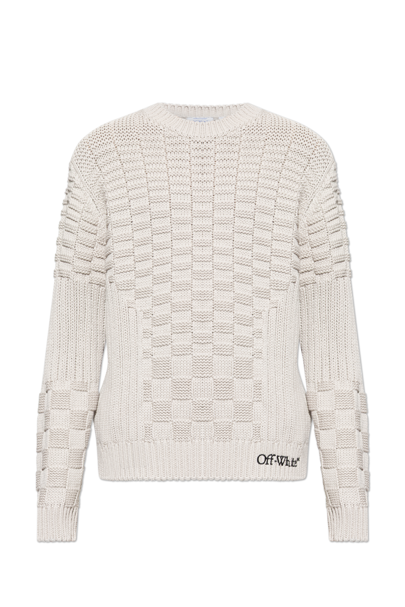 Off-White Sweter Z Logo, Mężczyźni, Beżowy