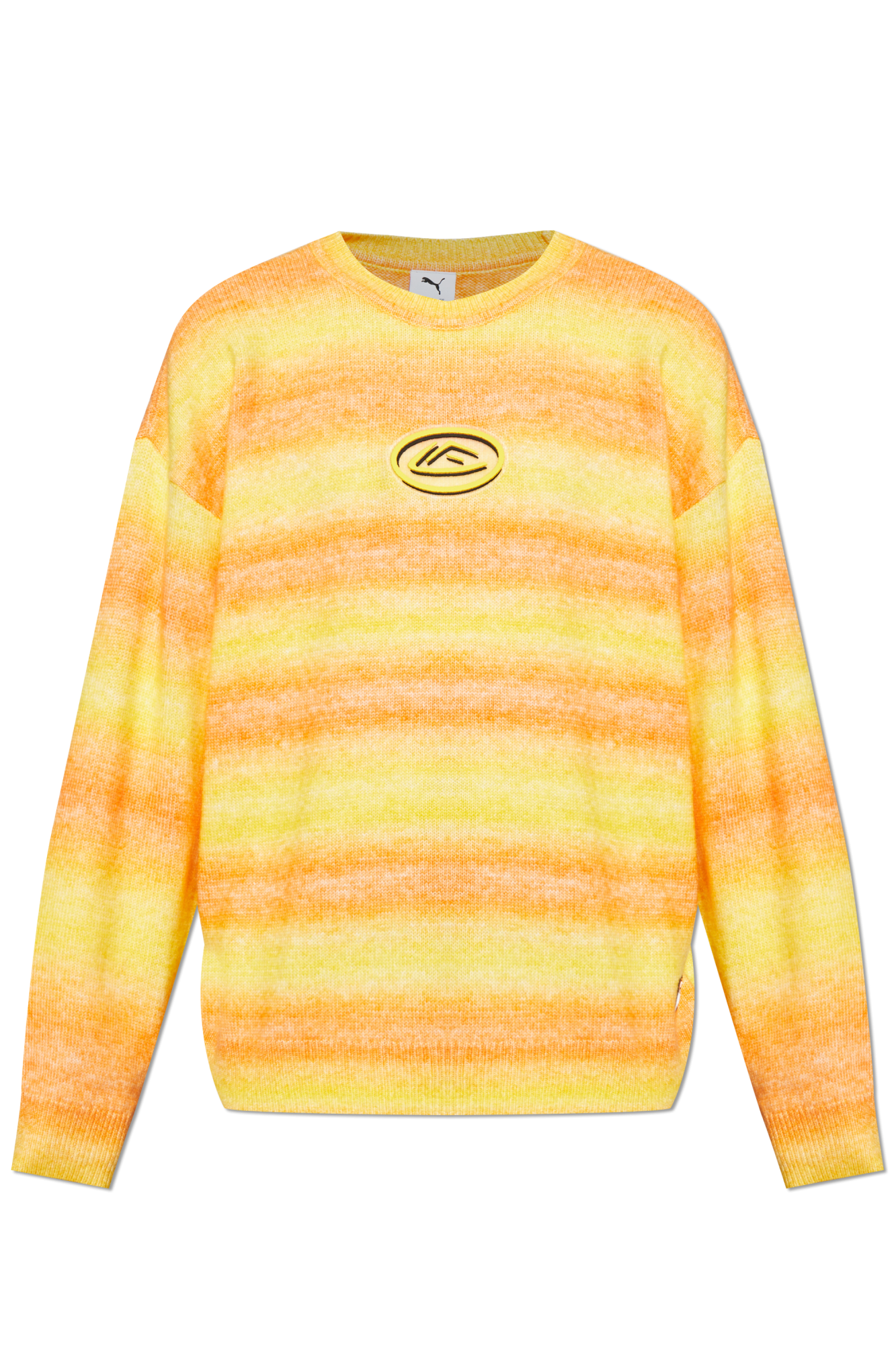 Puma Sweter Z Gumową Naszywką, Mężczyźni, żółty