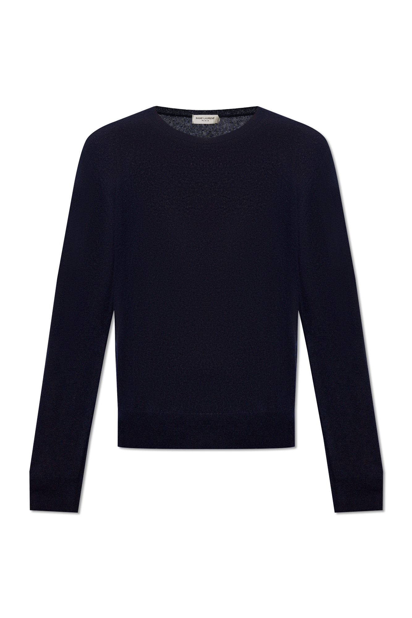 Saint Laurent Sweter Z Okrągłym Dekoltem, Mężczyźni, Granatowy