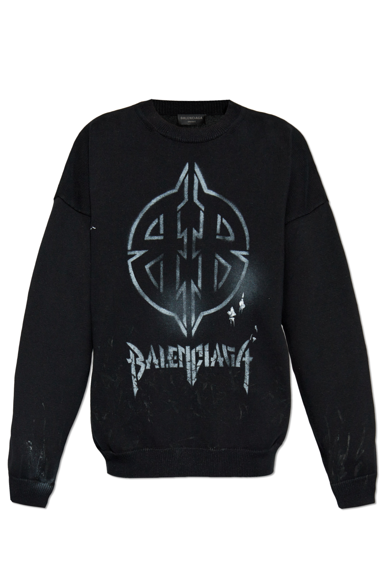 Balenciaga Sweter Z Logo, Mężczyźni, Czarny
