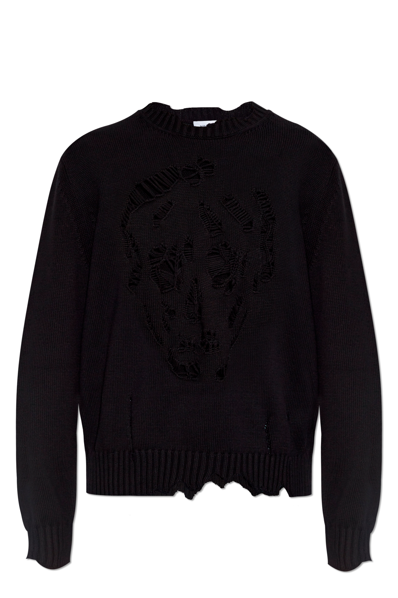 Alexander McQueen Sweter Z Logo, Mężczyźni, Czarny