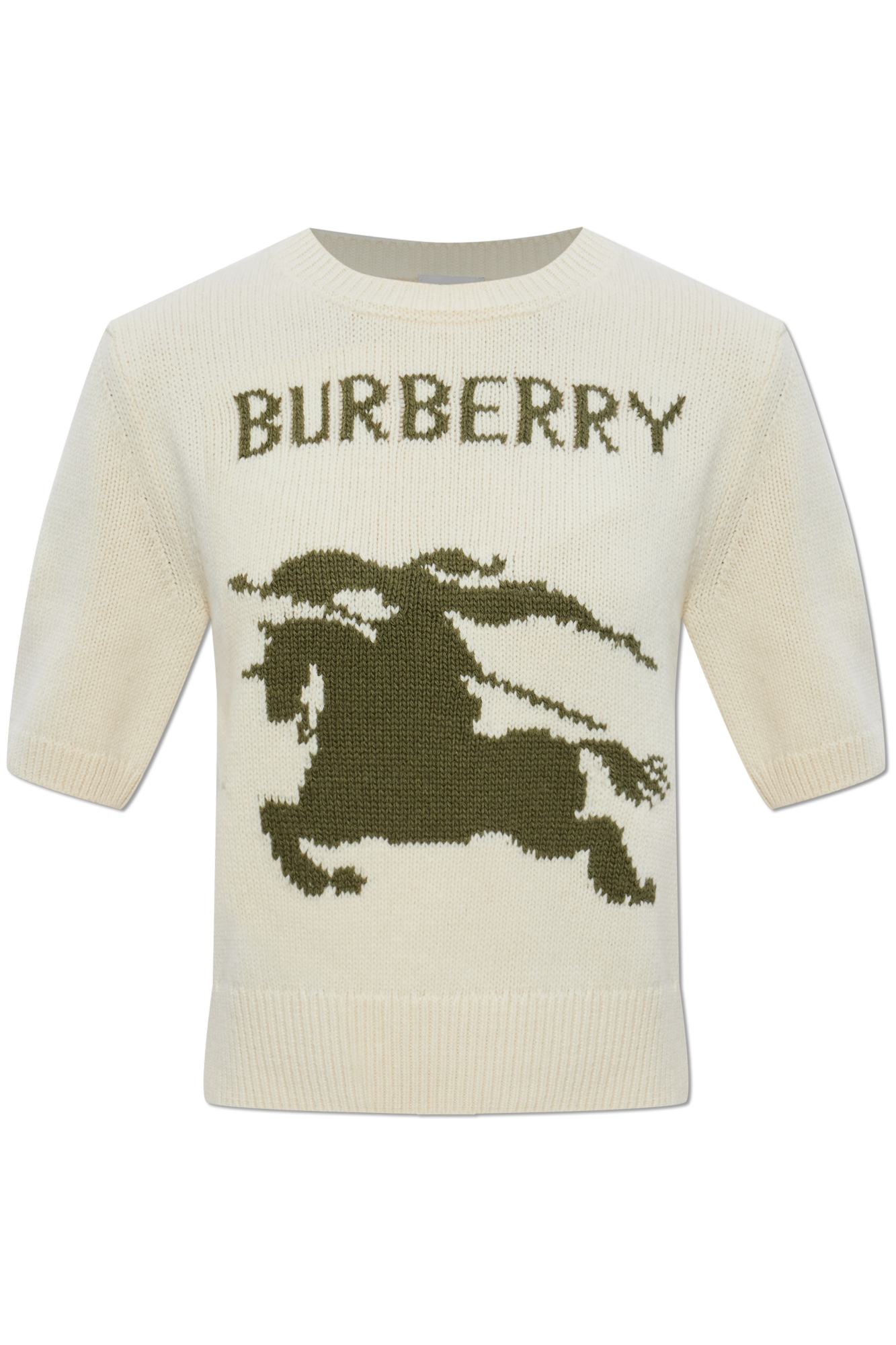 Burberry Top Z Okrągłym Dekoltem, Kobiety, Biały