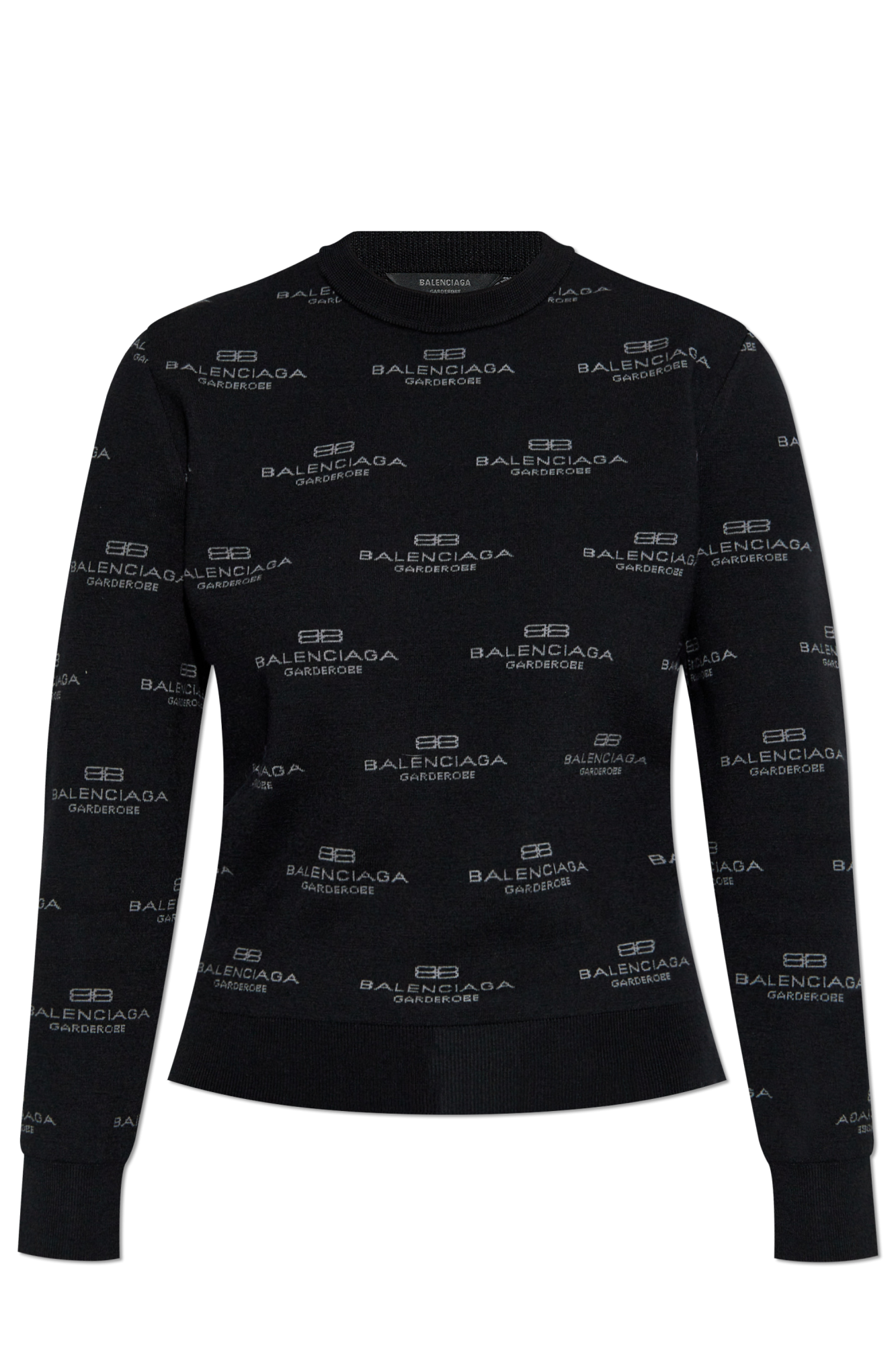 Balenciaga Sweter Z Logo, Kobiety, Czarny