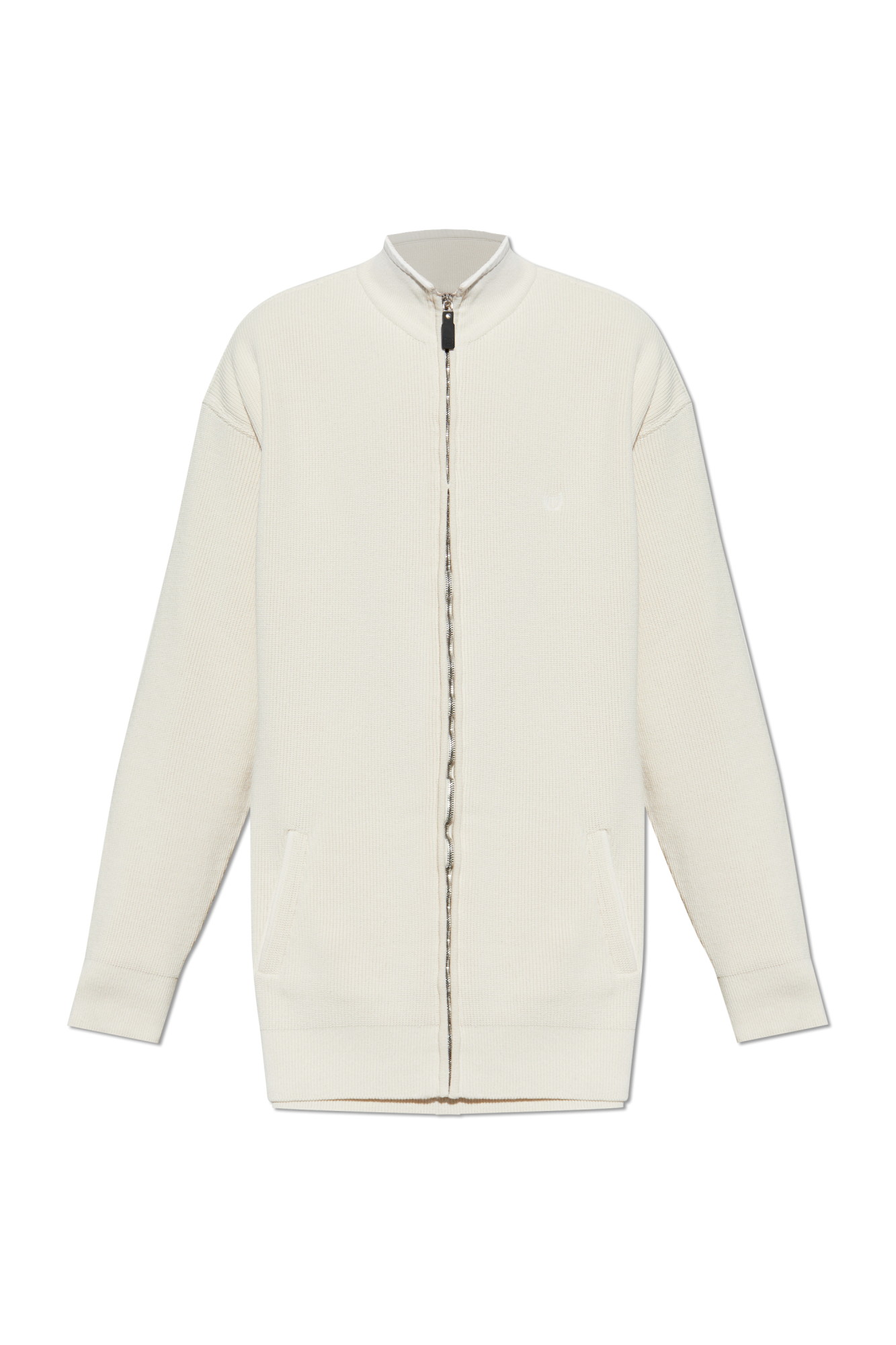 Balenciaga Kardigan Ze Stójką, Mężczyźni, Kremowy