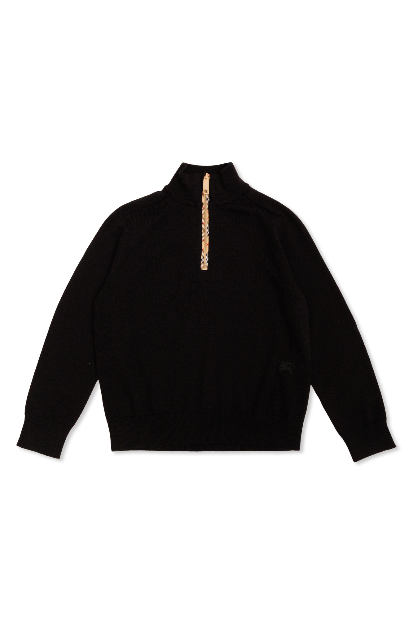 Burberry Kids Wełniany Sweter, Unisex, Czarny