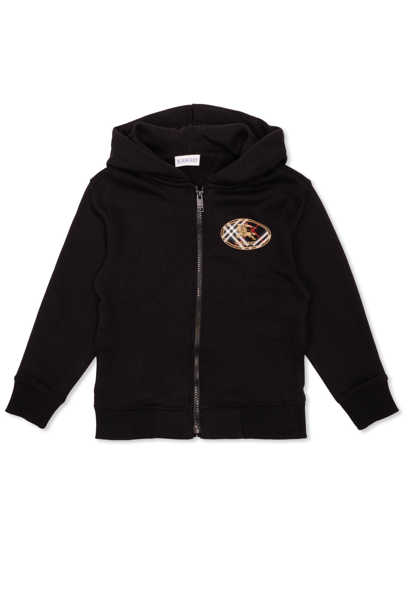 Burberry Kids Bluza Z Logo, Unisex, Czarny