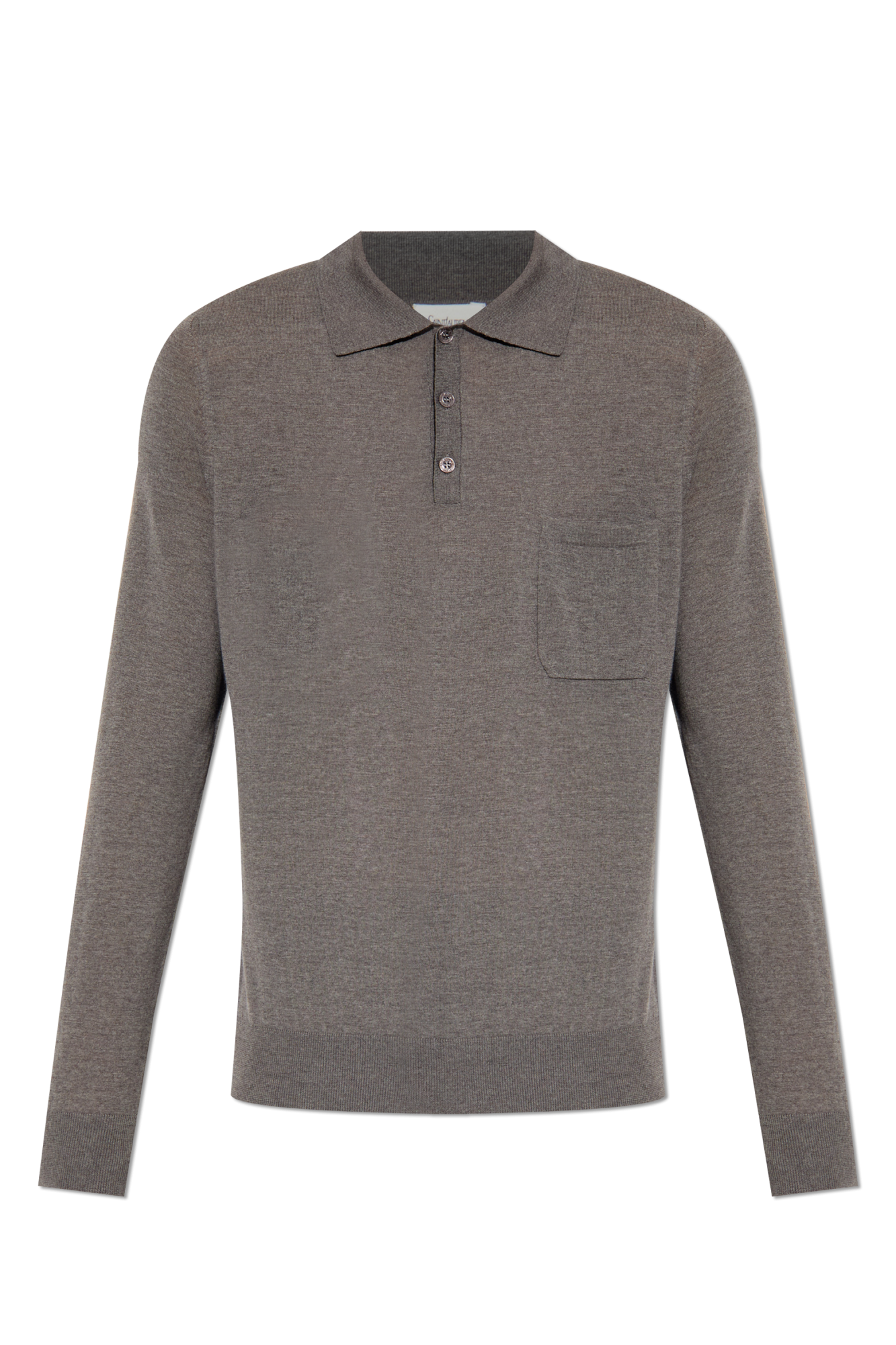 Saint Laurent Wełniane Polo, Mężczyźni, Szary