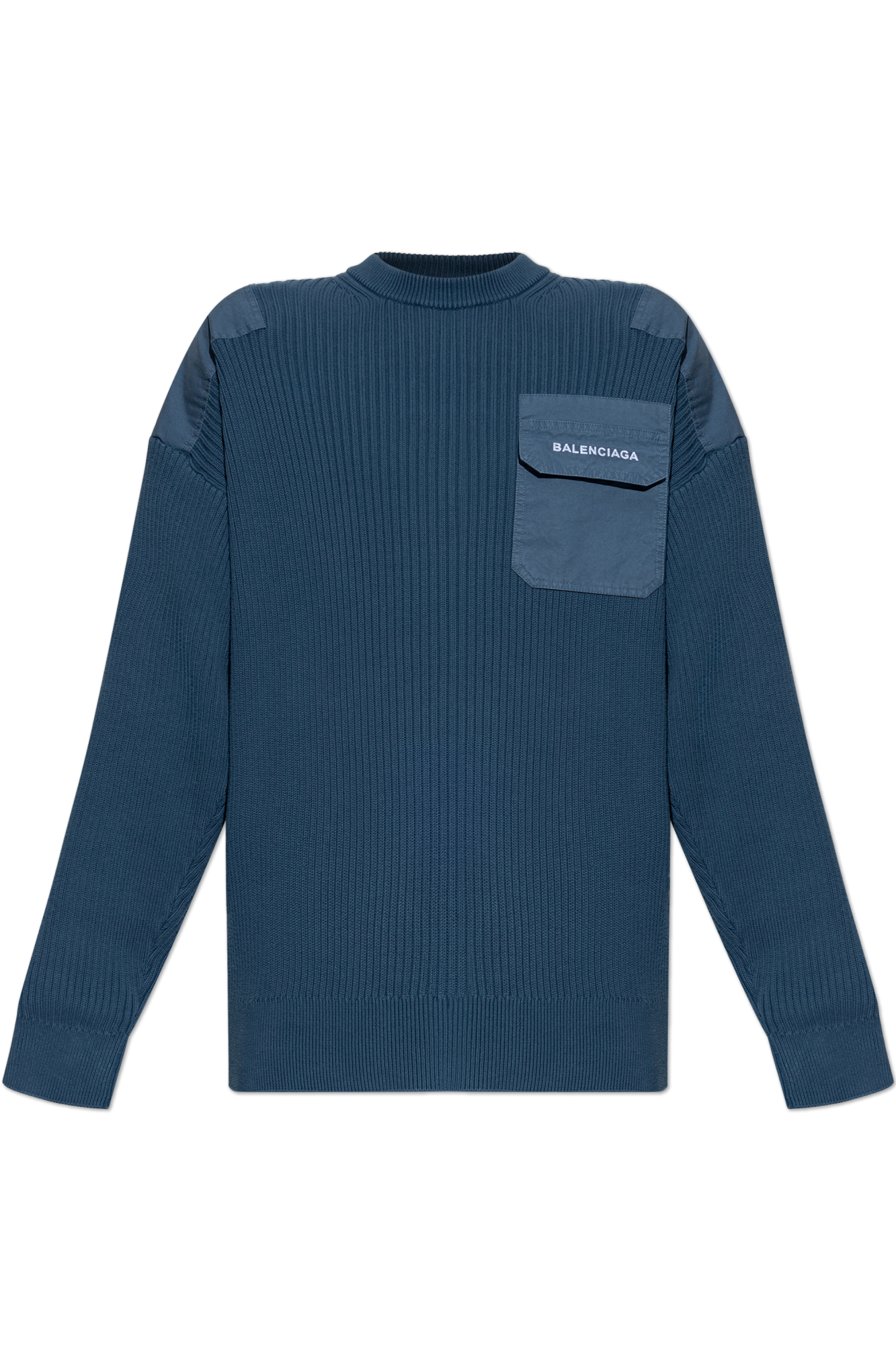 Balenciaga Sweter Z Logo, Mężczyźni, Niebieski