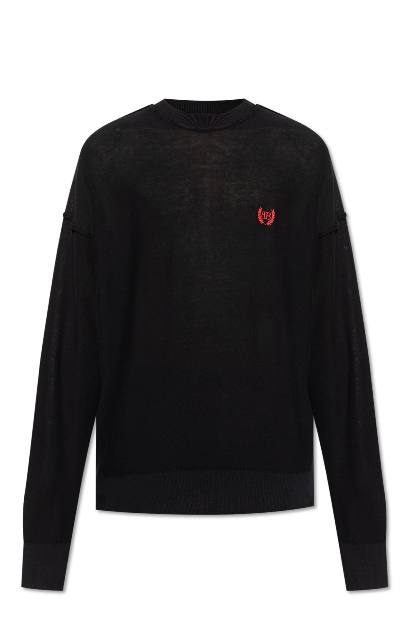 Balenciaga Sweter Z Efektem `vintage`, Mężczyźni, Czarny