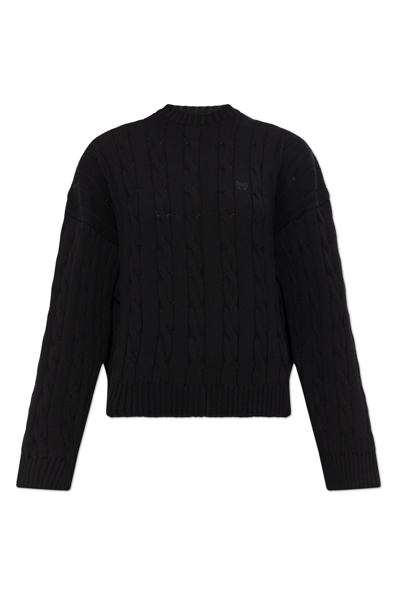 Balenciaga Bawełniany Sweter, Kobiety, Czarny