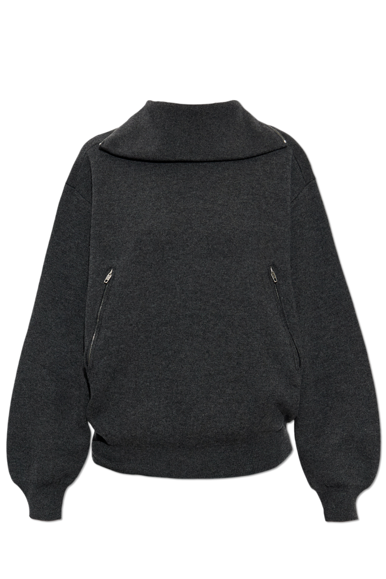 Balenciaga Sweter Z Kieszeniami, Kobiety, Szary
