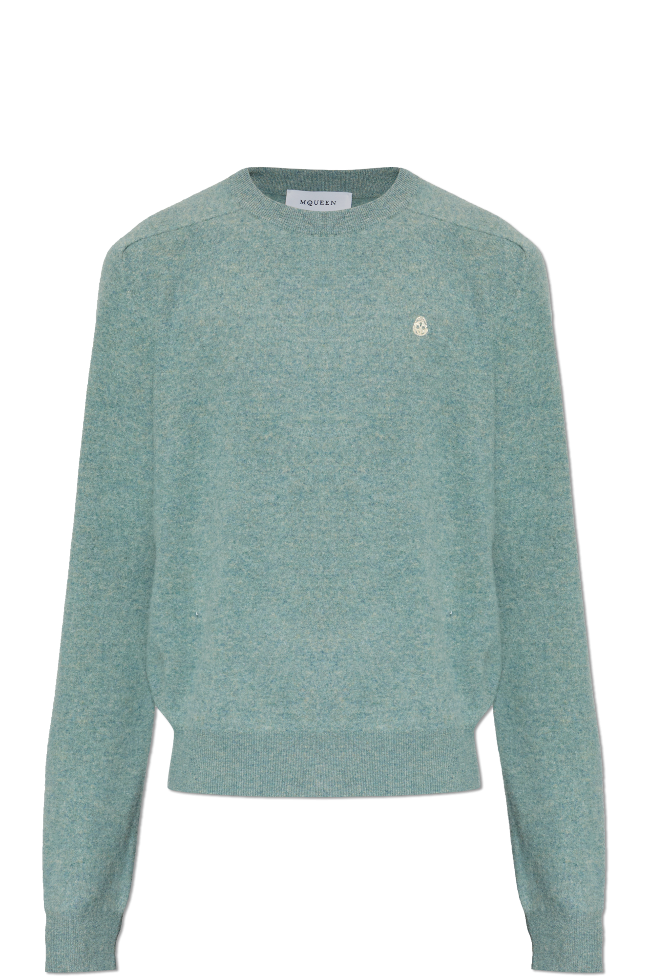 Alexander McQueen Wełniany Sweter Z Logo, Mężczyźni, Niebieski