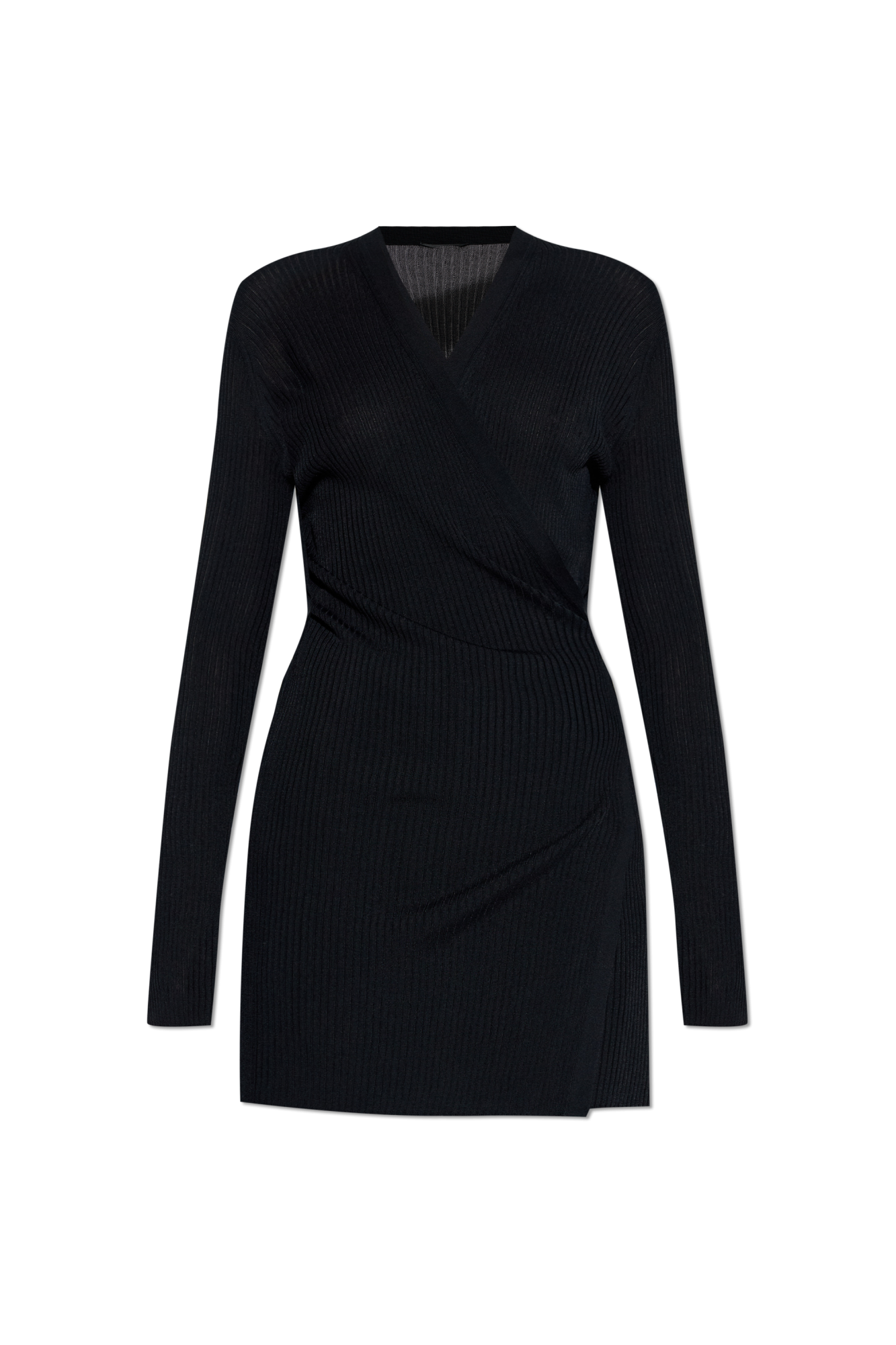 Balenciaga Kardigan Z Kopertowym Wiązaniem, Kobiety, Czarny