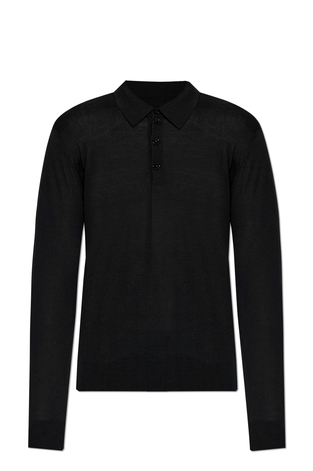 Giorgio Armani Wełniany Sweter, Mężczyźni, Czarny