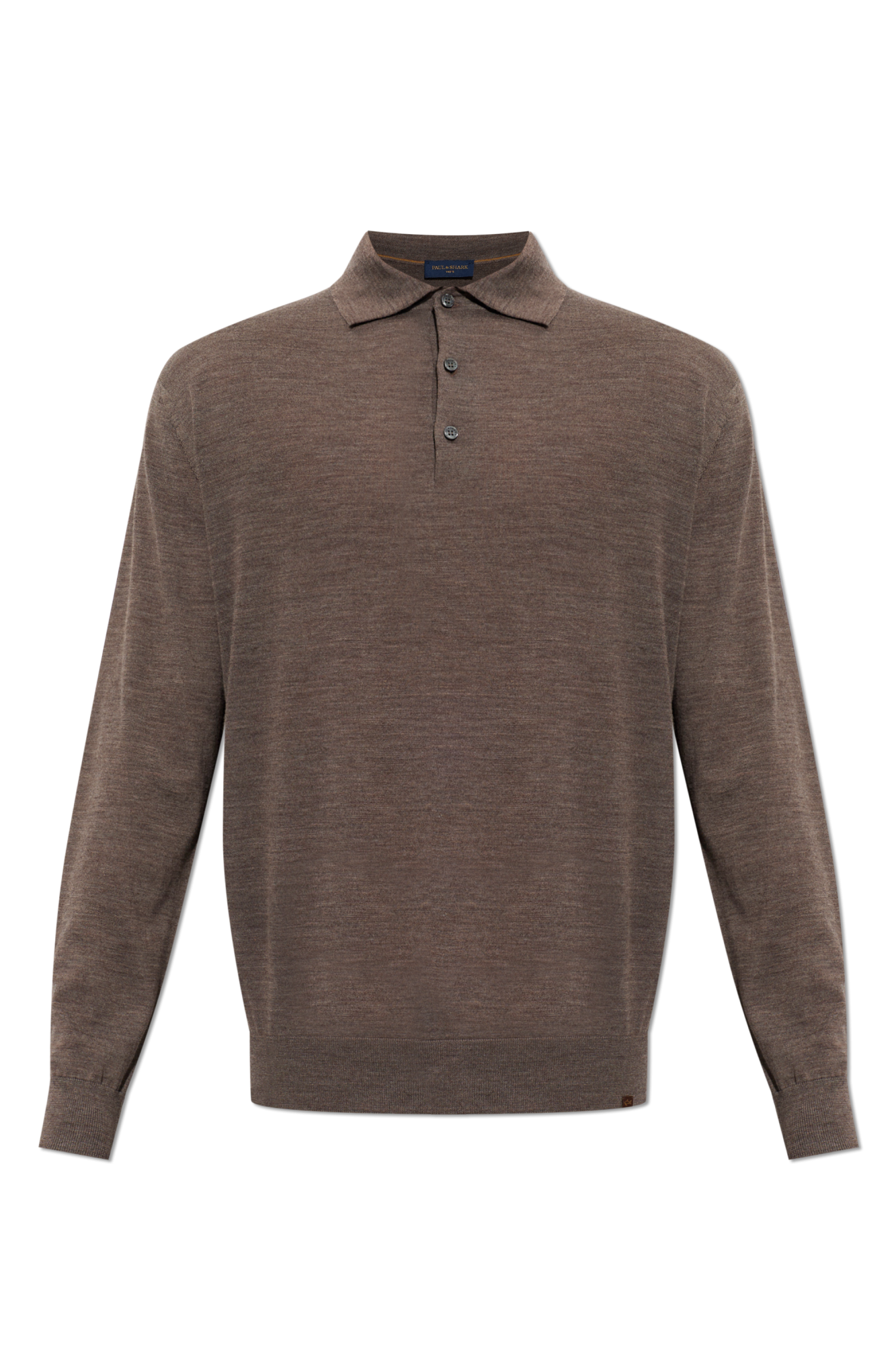 Paul & Shark Polo Z Długimi Rękawem, Mężczyźni, Brązowy
