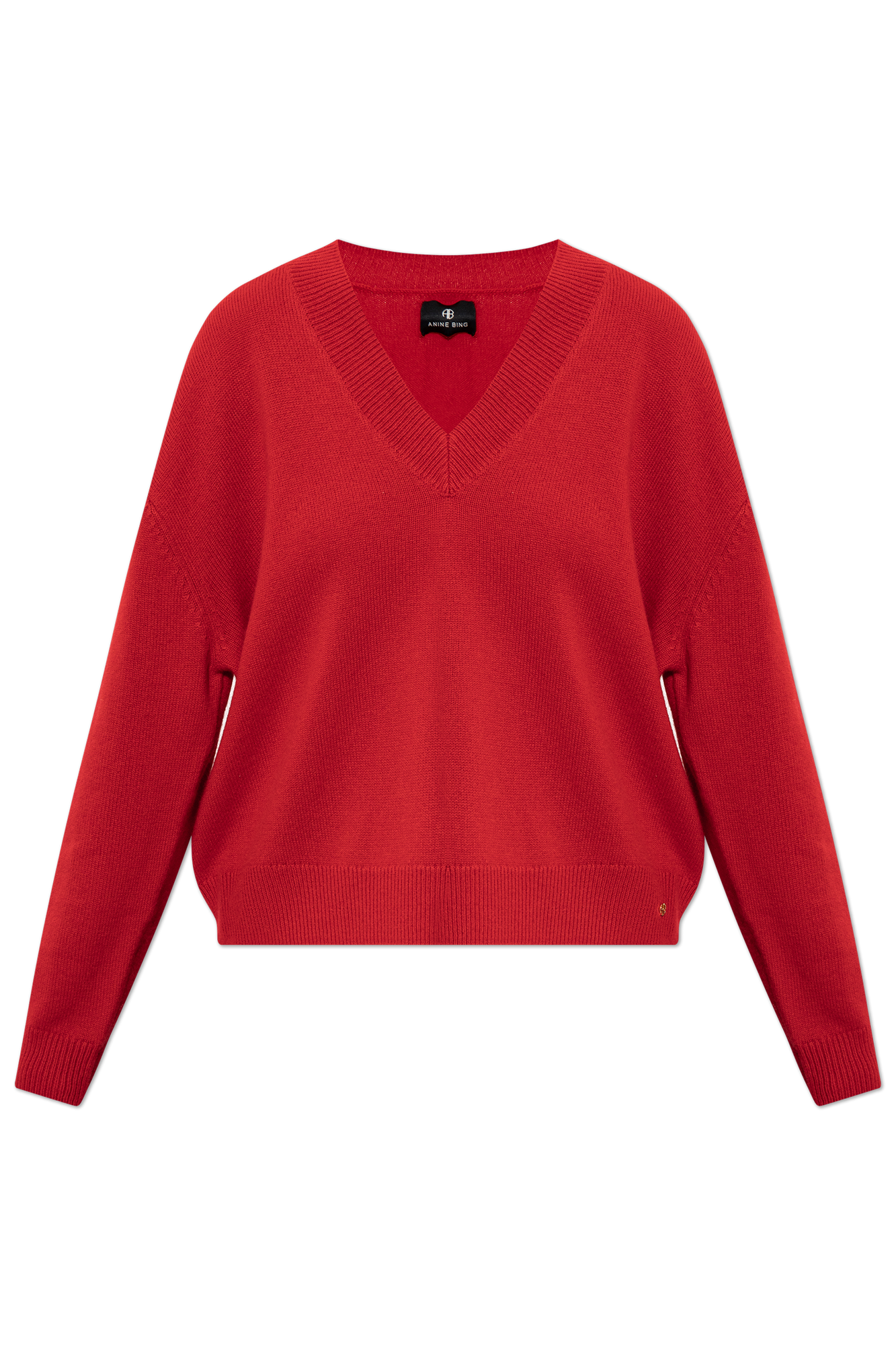 Anine Bing Kaszmirowy Sweter `Lee`, Kobiety, Czerwony