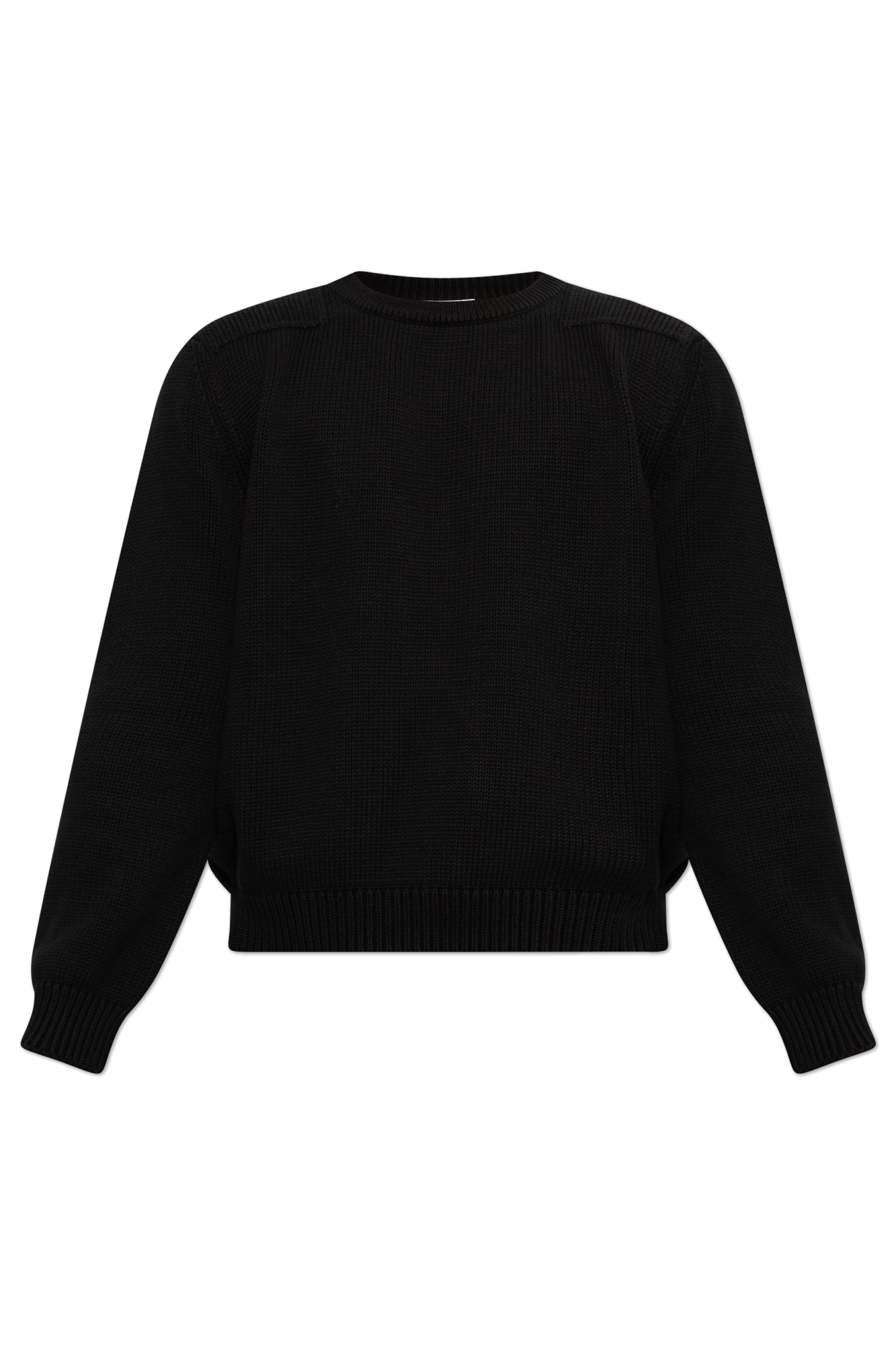 Saint Laurent Sweter Z Okrągłym Dekoltem, Mężczyźni, Czarny