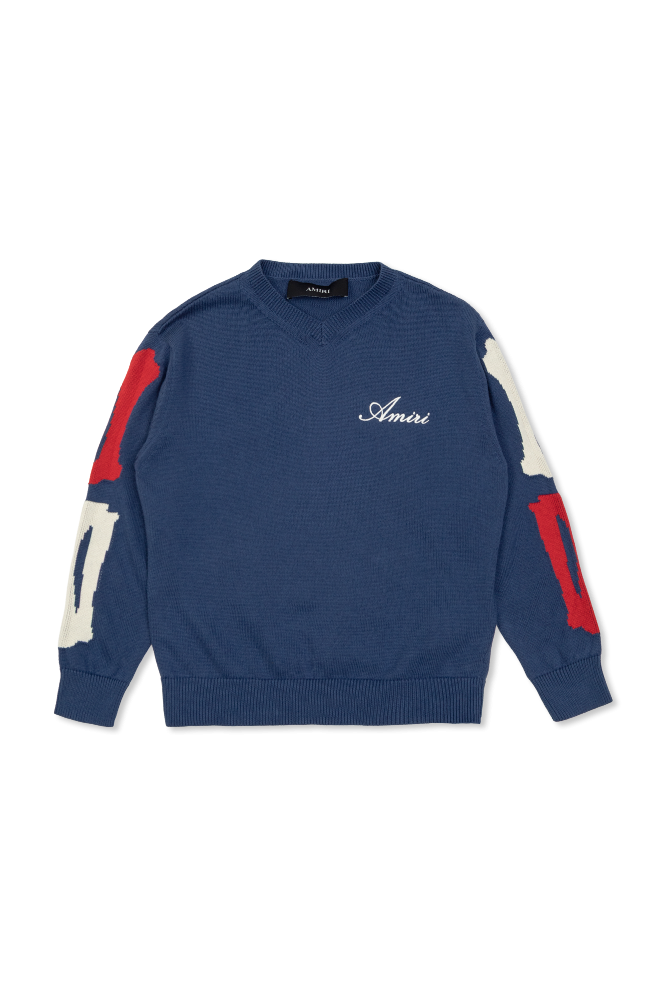 Amiri Kids Sweter Z Logo, Unisex, Granatowy