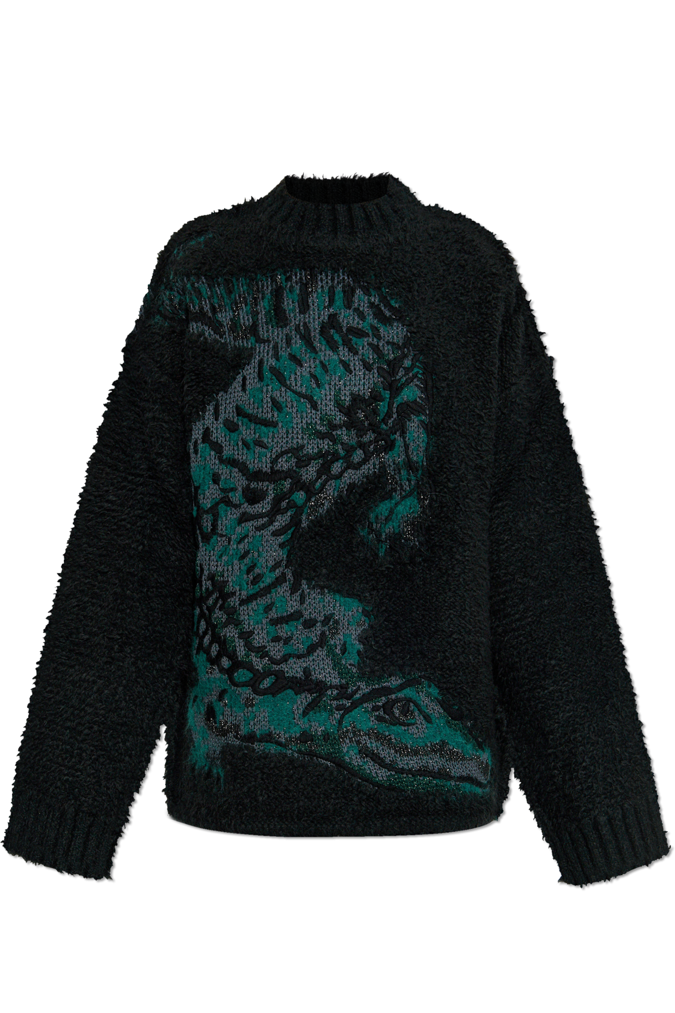 LACOSTE RUNWAY Sweter O Luźnym Kroju, Kobiety, Zielony