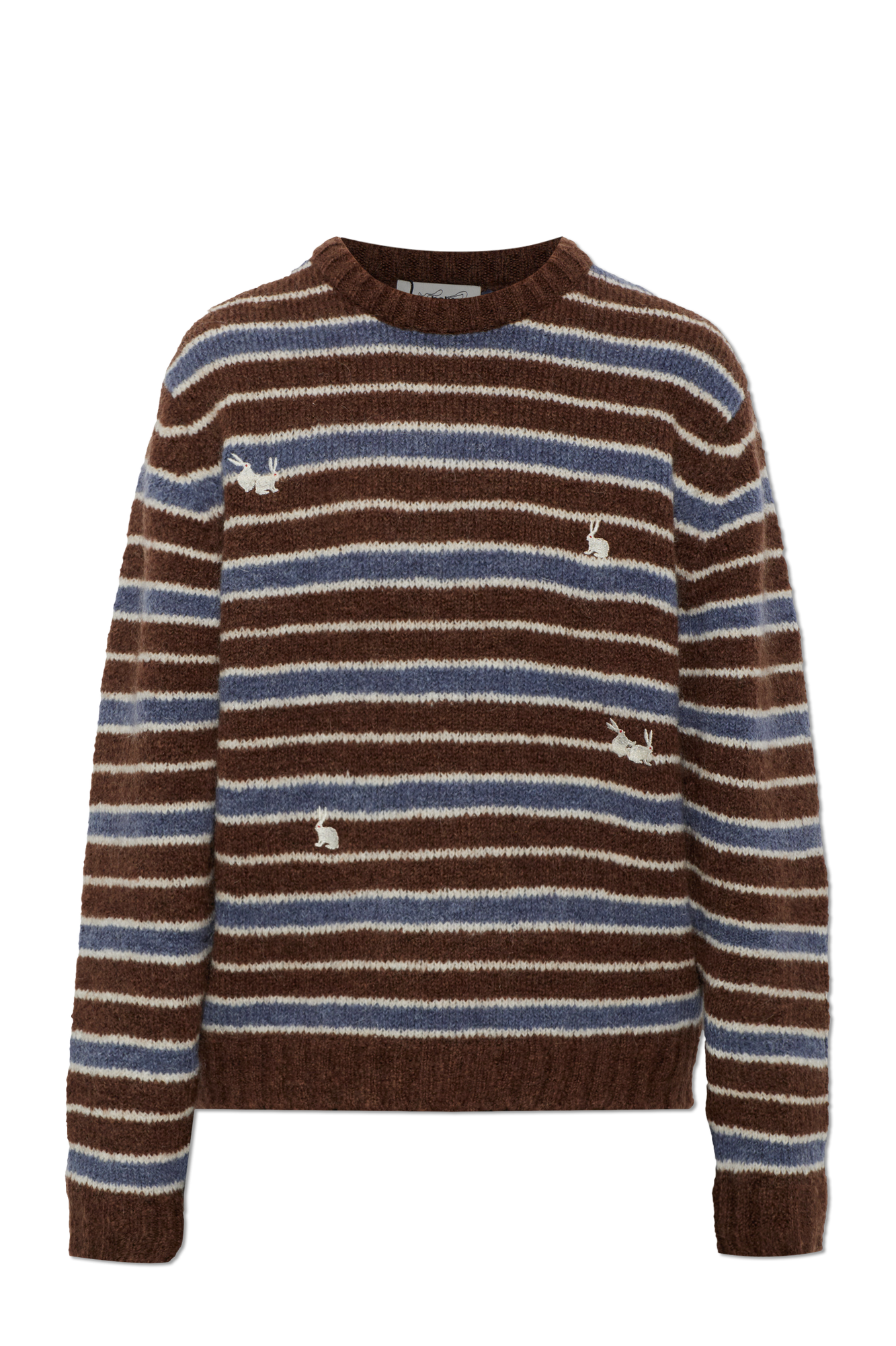 CARNE BOLLENTE Sweter Ze Wzorem W Pasy, Kobiety, Brązowy
