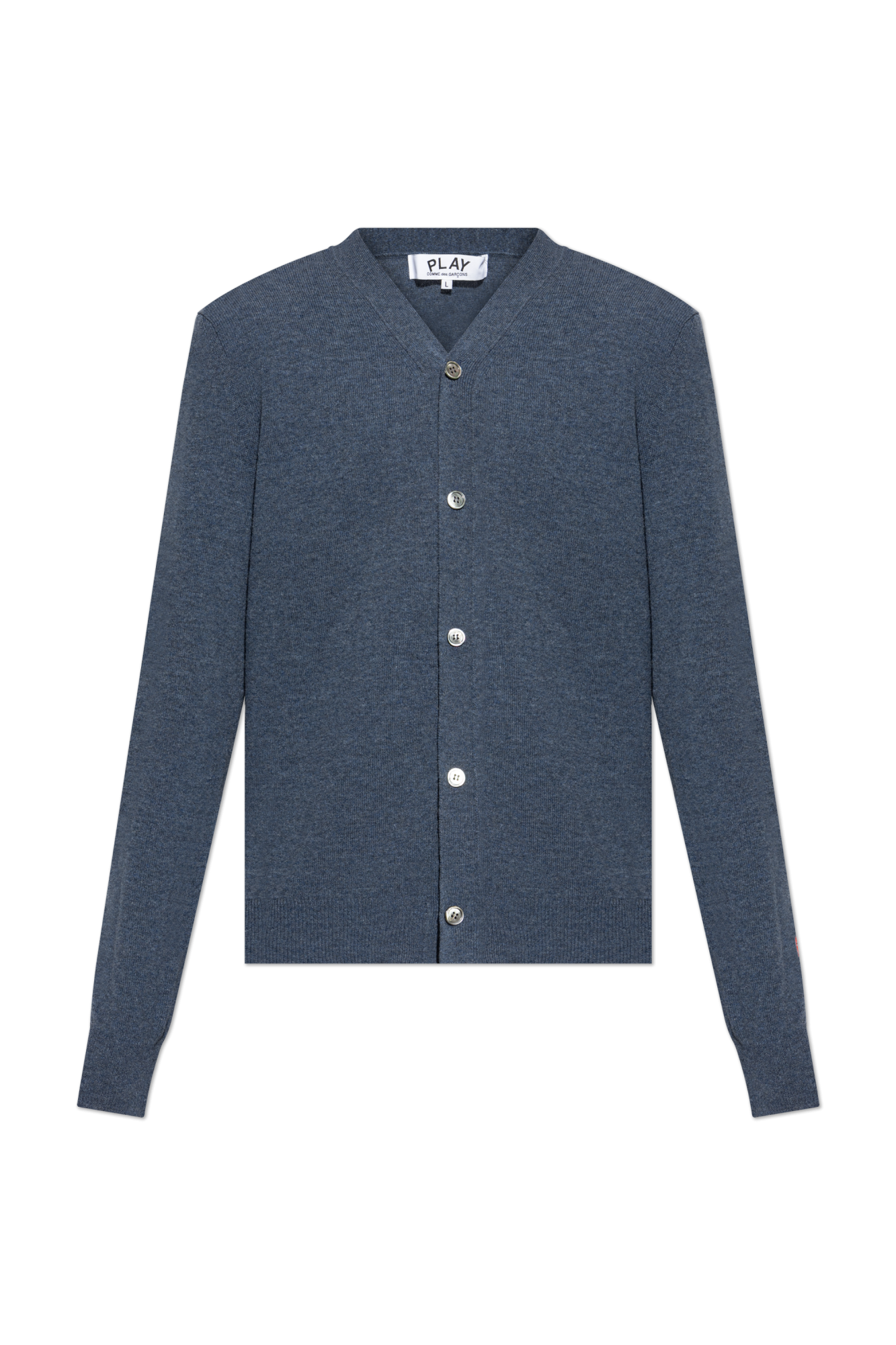Comme Des Garçons Play Kardigan Z Naszywką Z Logo, Unisex, Niebieski