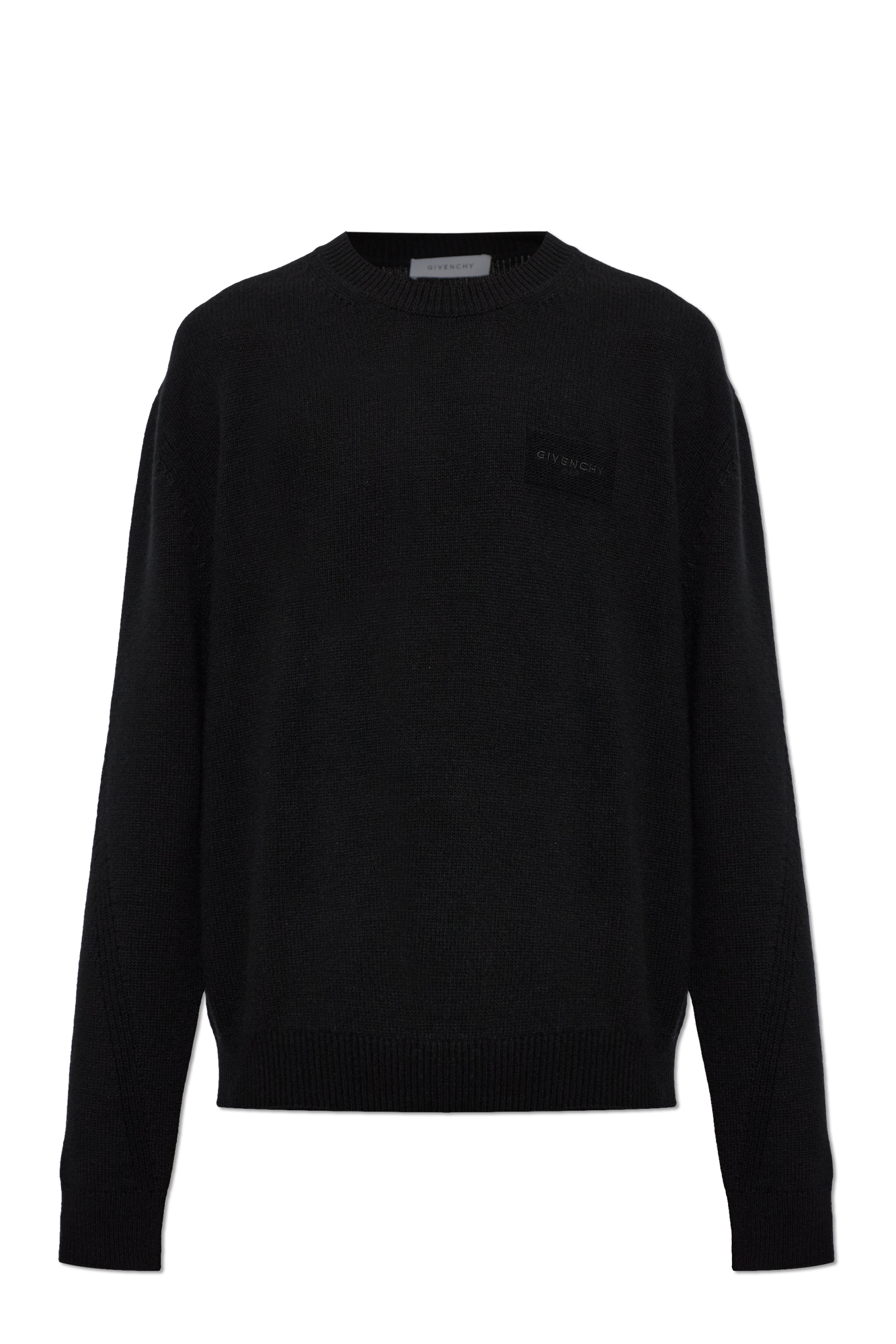Givenchy Sweter Z Wyszytym Logo, Mężczyźni, Czarny