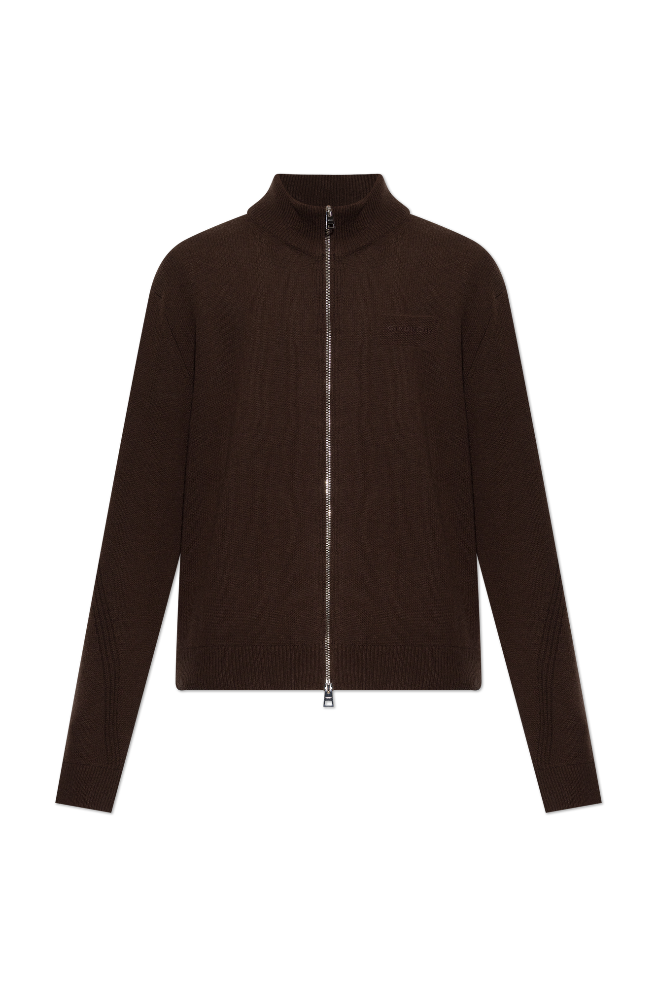 Givenchy Kardigan Z Wyszytym Logo, Mężczyźni, Brązowy