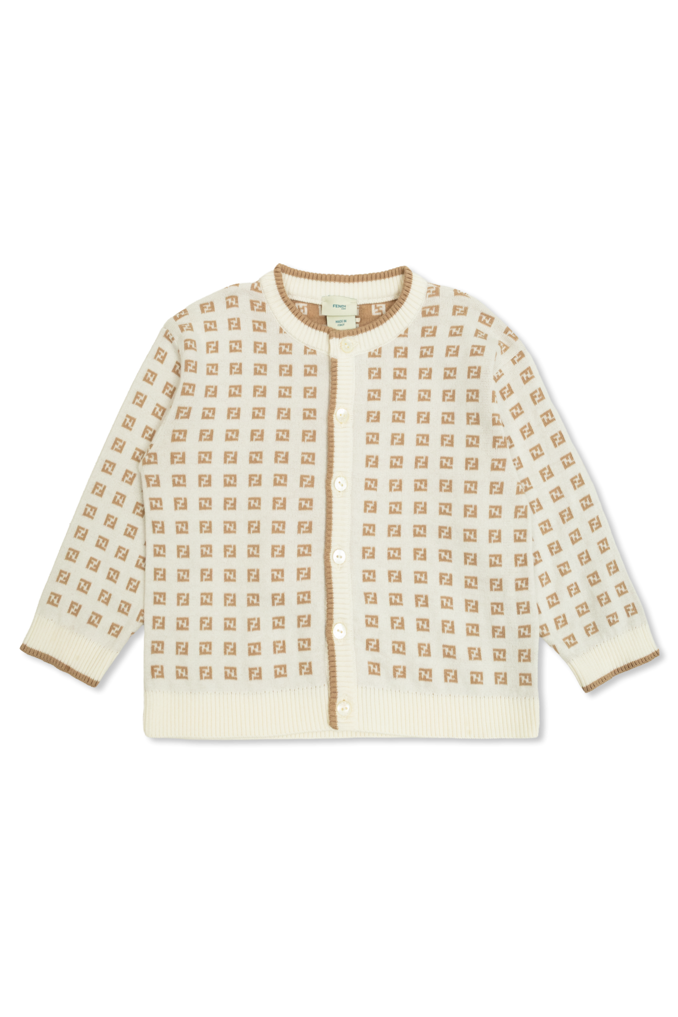 Fendi Kids Kardigan Z Logo, Unisex, Biały