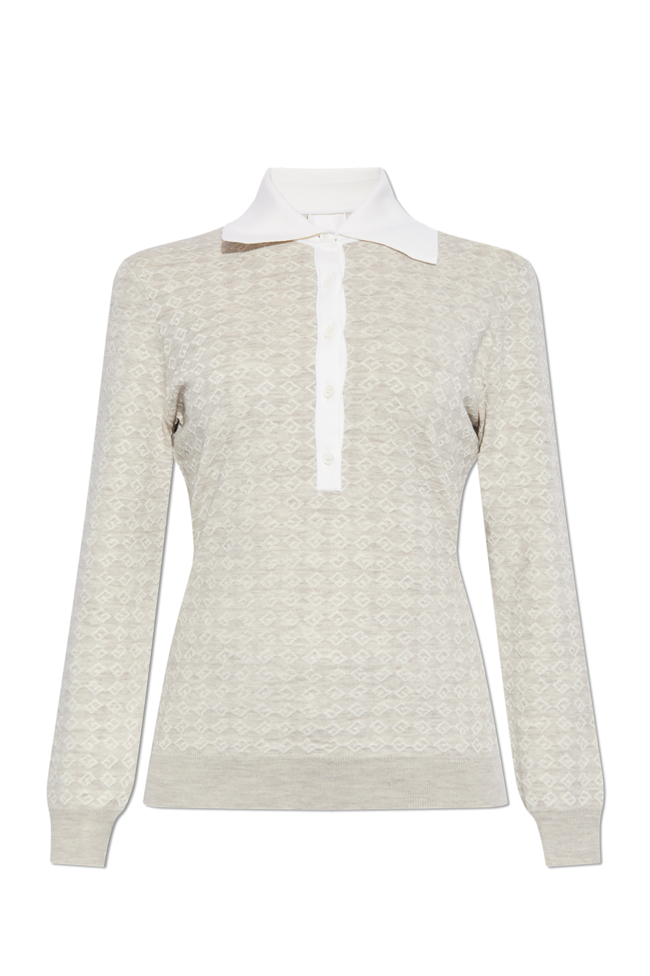 Givenchy Sweter Z Kołnierzem Polo, Kobiety, Szary