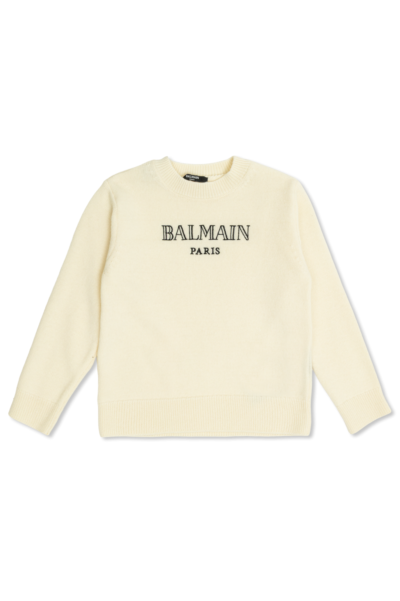 Balmain Kids Sweter Z Logo, Unisex, Kremowy