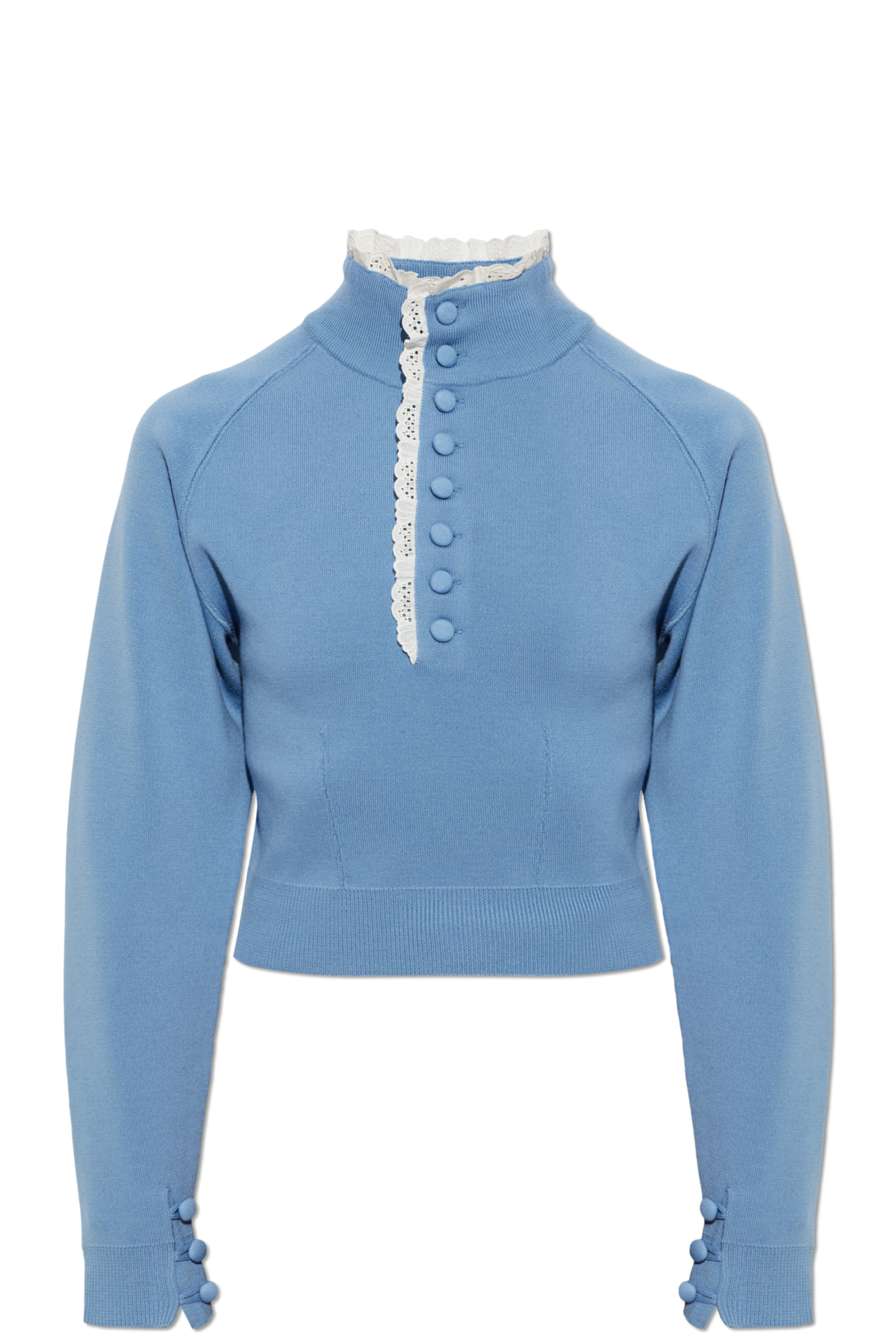 Chloé Wełniane Polo, Kobiety, Niebieski