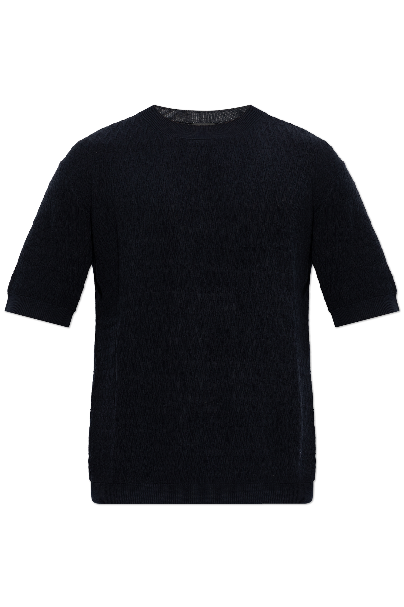 Emporio Armani Sweter Z Logo, Mężczyźni, Granatowy