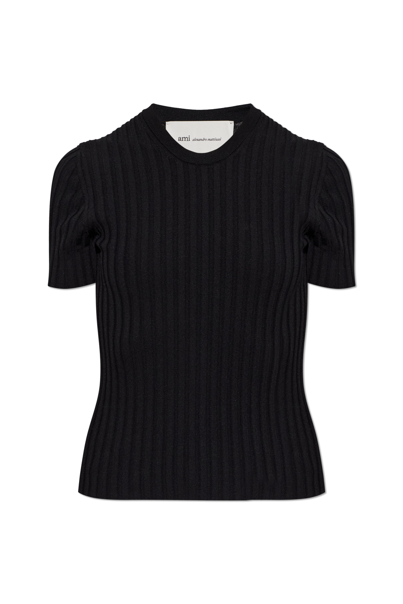 Ami Alexandre Mattiussi Plisowany Top, Kobiety, Czarny