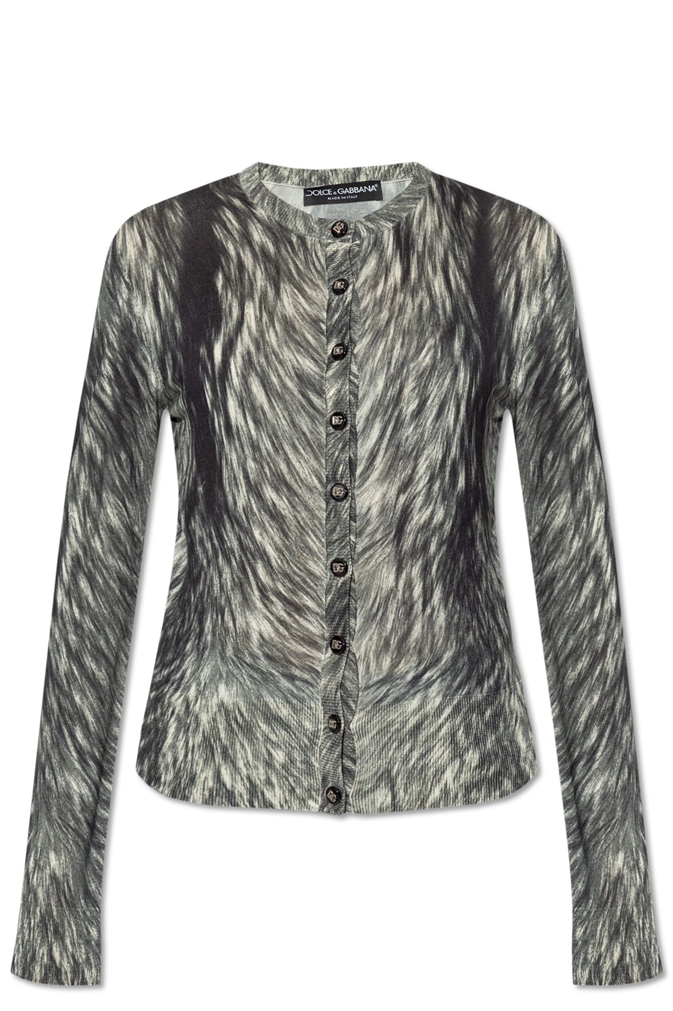 Dolce & Gabbana Jedwabny Kardigan, Kobiety, Szary