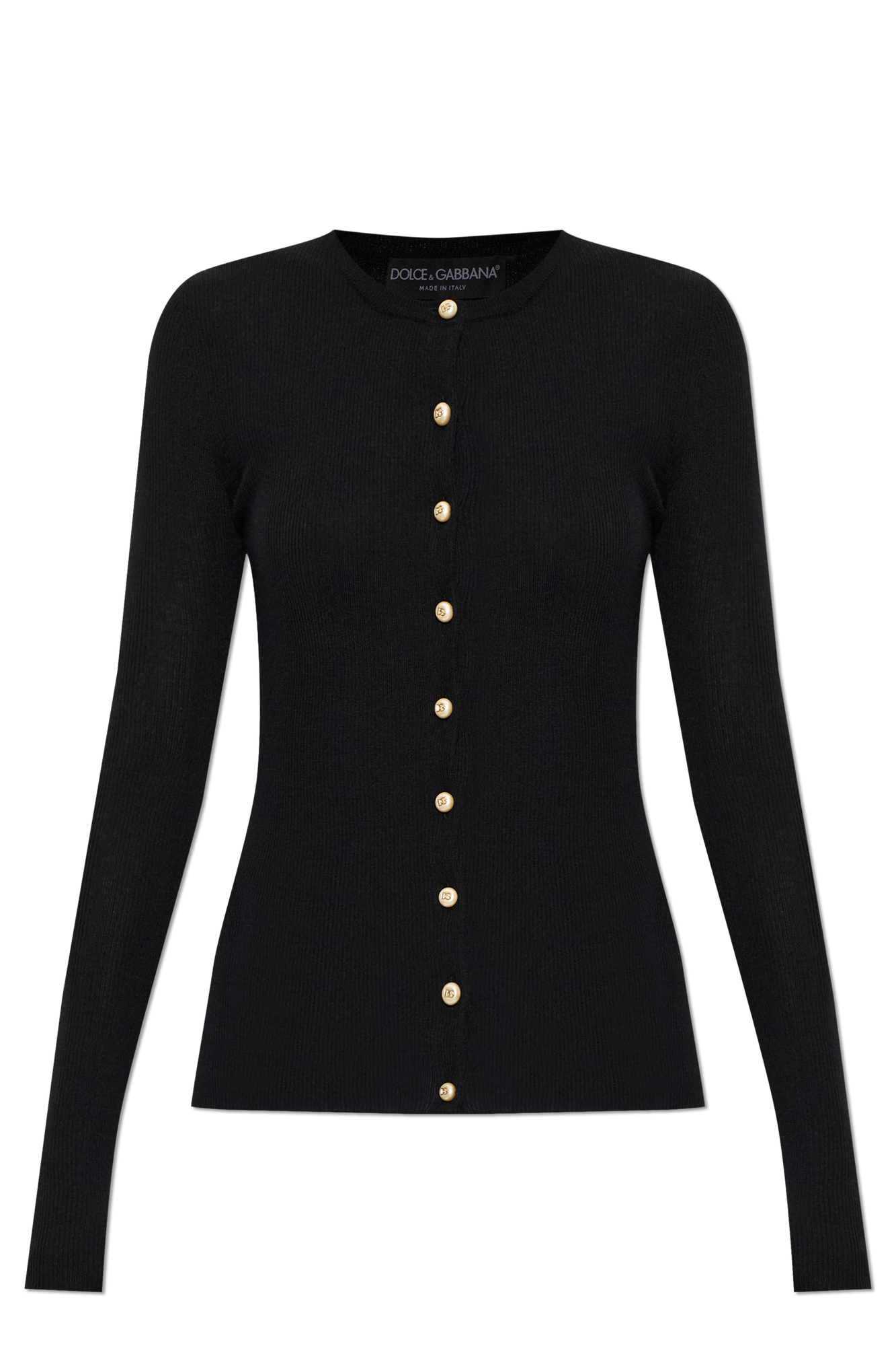 Dolce & Gabbana Kaszmirowy Kardigan Z Aplikacjami, Kobiety, Czarny